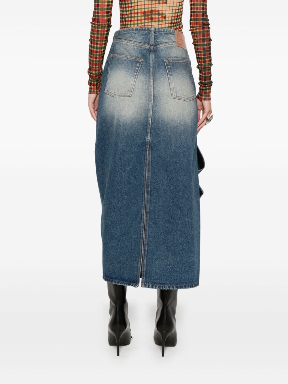 denim midi skirt - 4