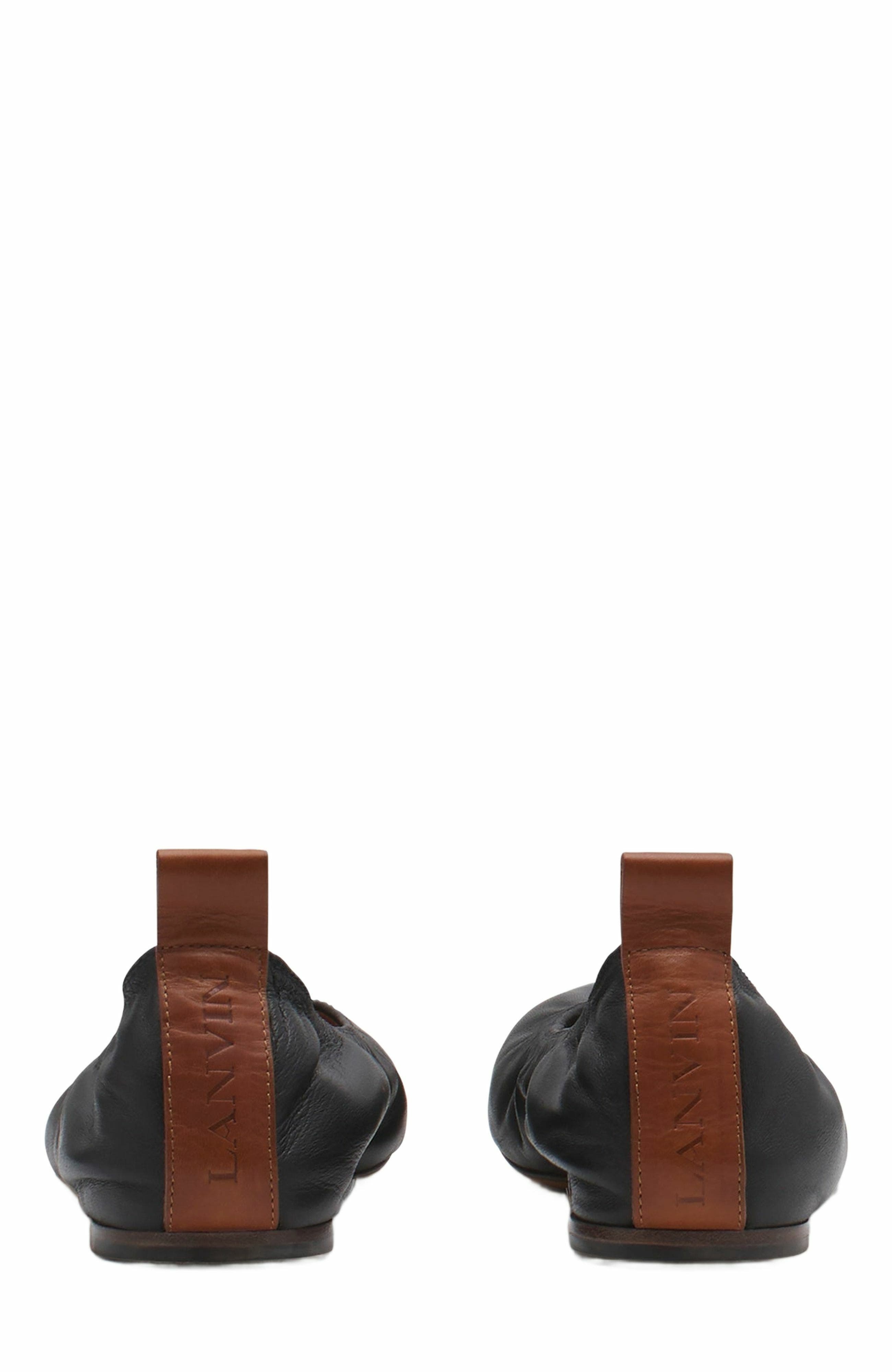 Lanvin The Leather Ballerina Flat in Black at Nordstrom - 3