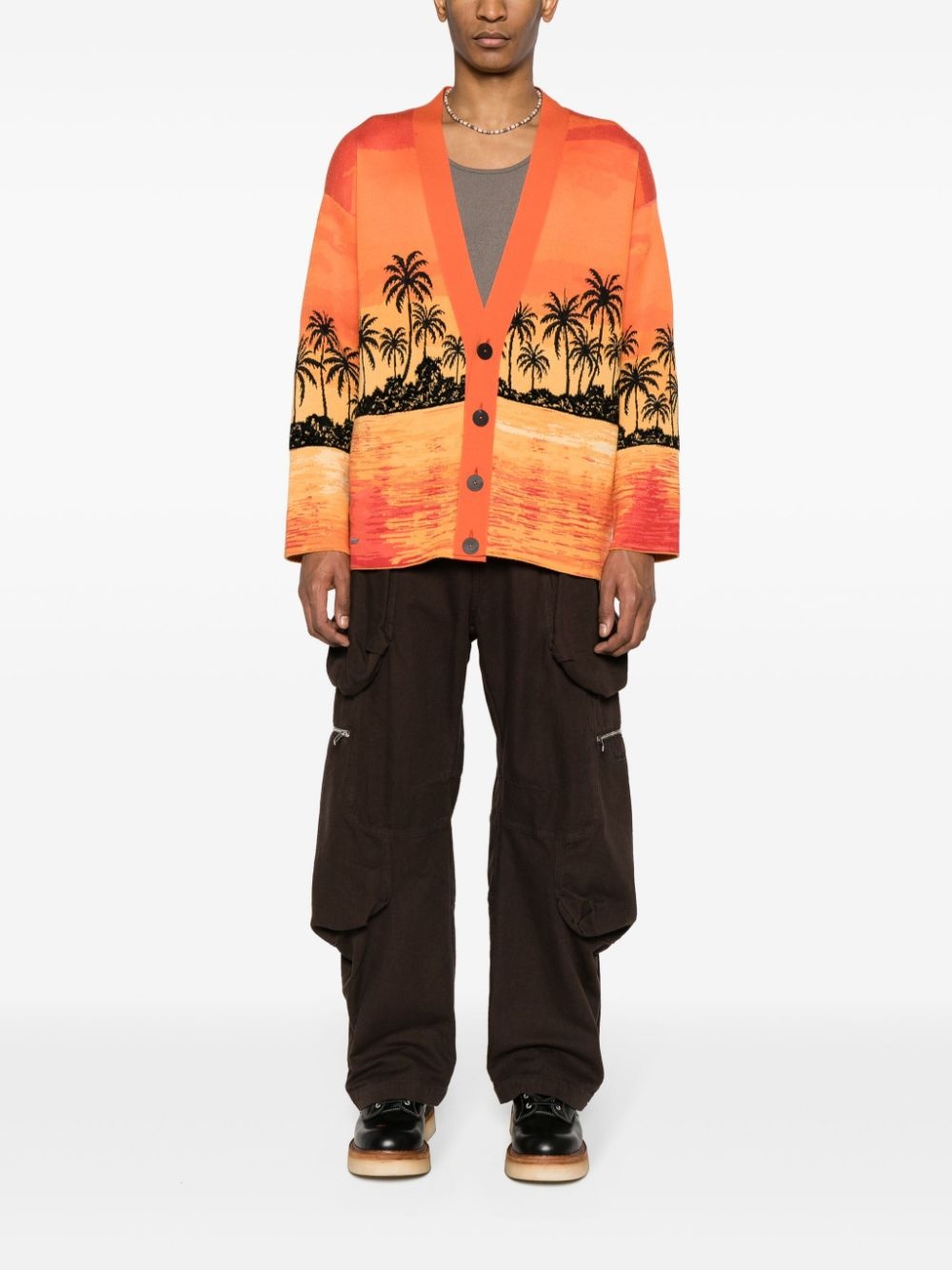 Kerala Sunset intarsia-knit cardigan - 2