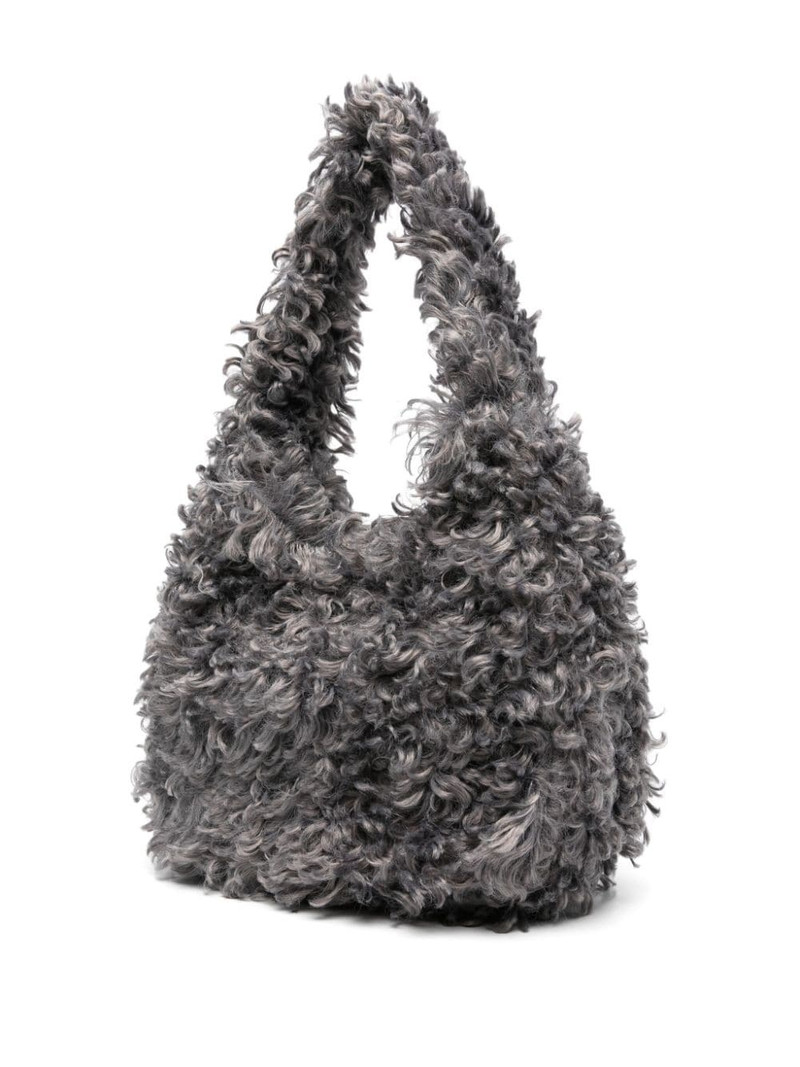 small logo-patch faux-shearling tote bag 3