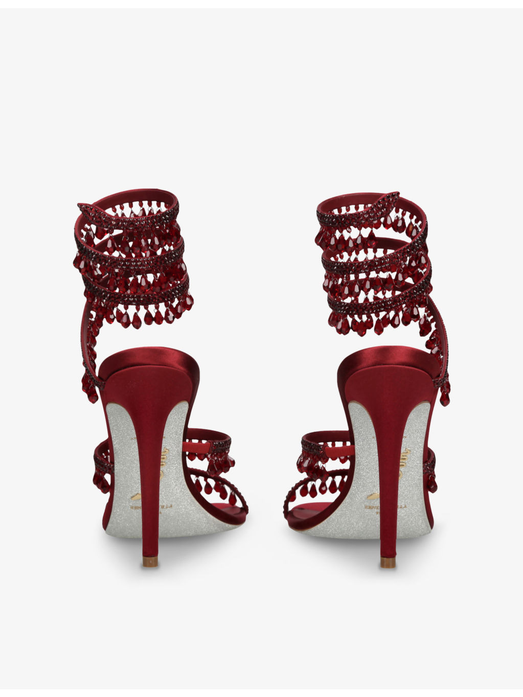 Chandelier 105 Crystal-Embellished Satin Heeled Courts - 2