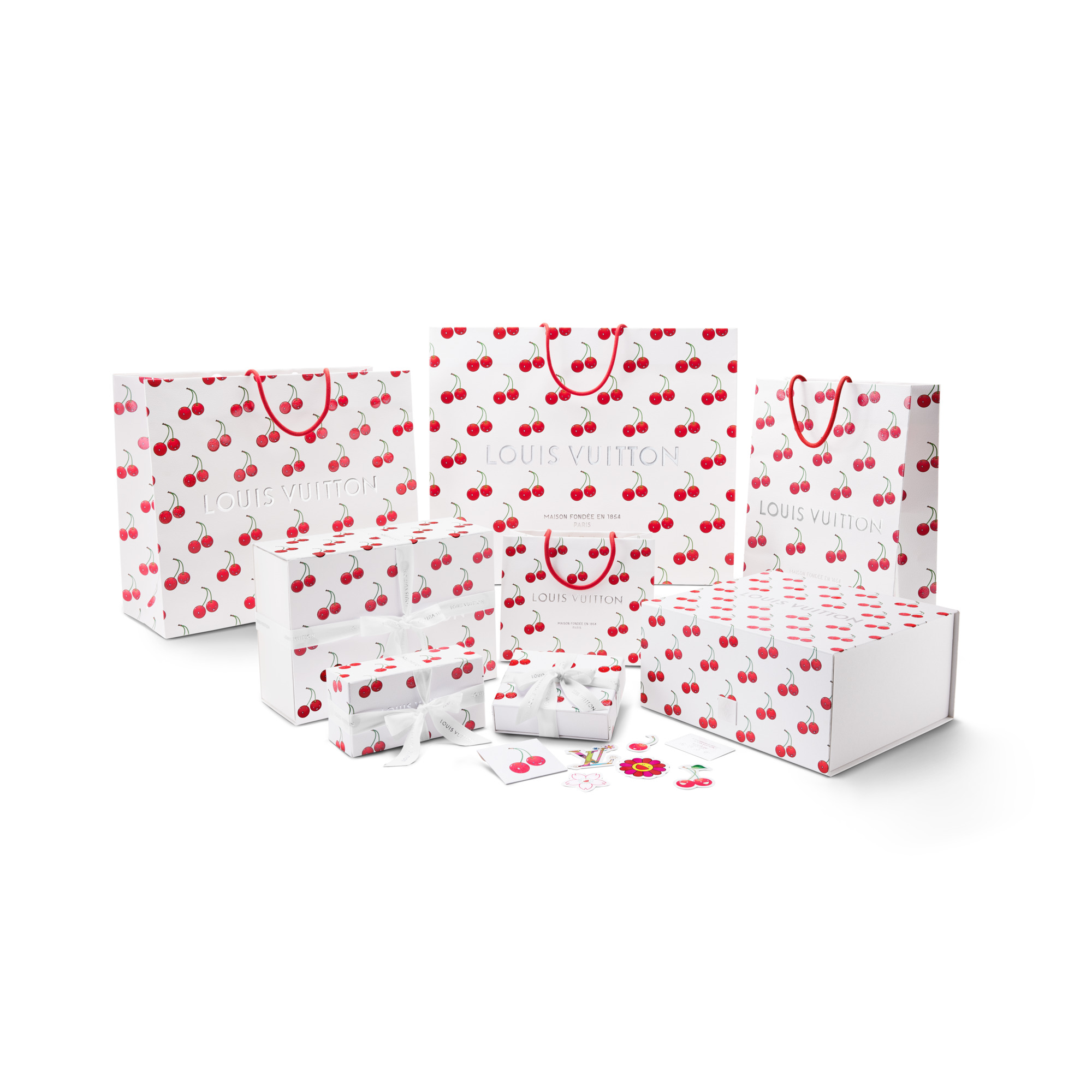 LV x TM Monogram Cerise Set of Scrunchies - 6