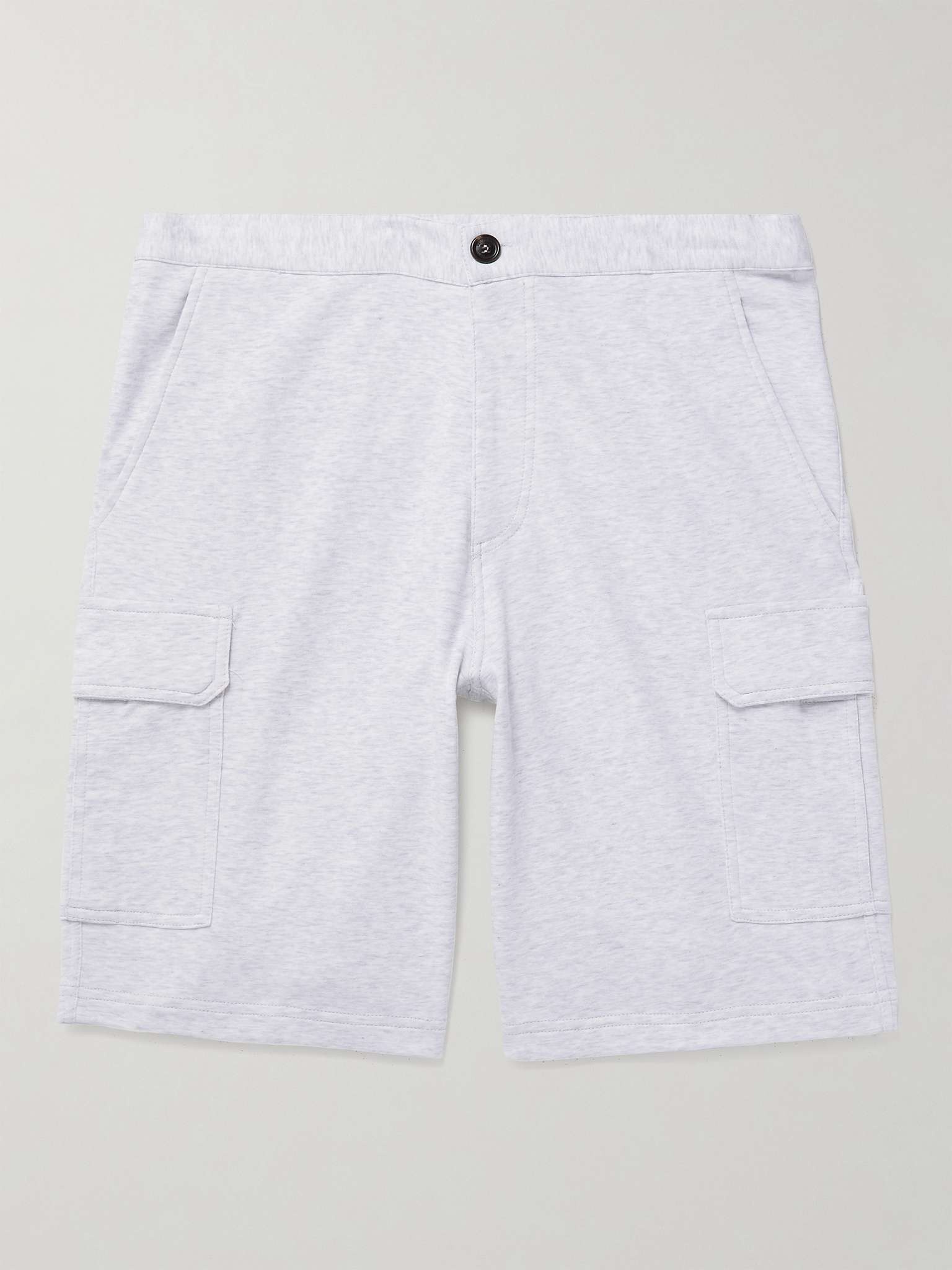 Straight-Leg Cotton-Blend Drawstrings Shorts - 1