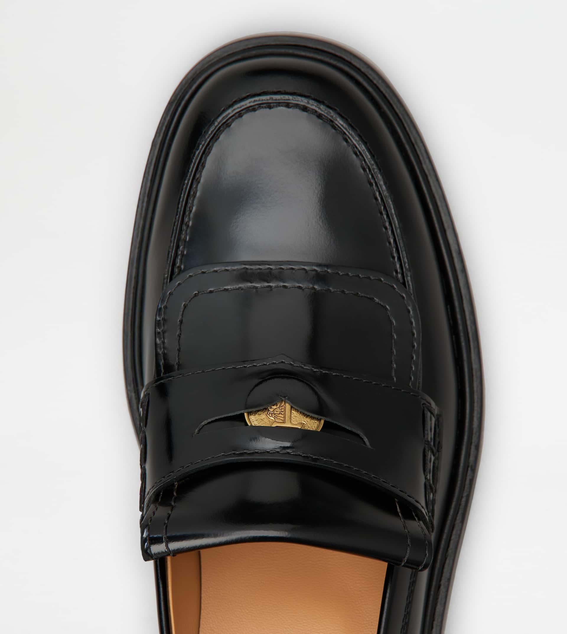 LOAFERS IN LEATHER - BLACK - 4