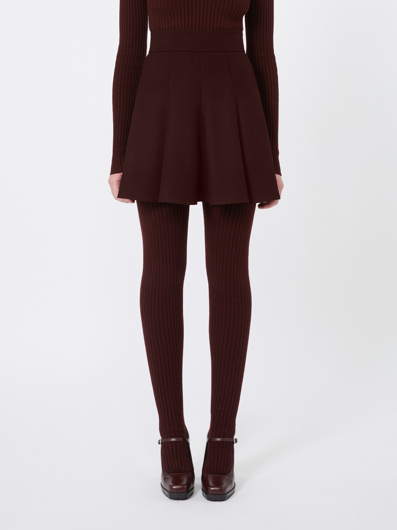 BRAVA1234 Camel drap mini skirt 3