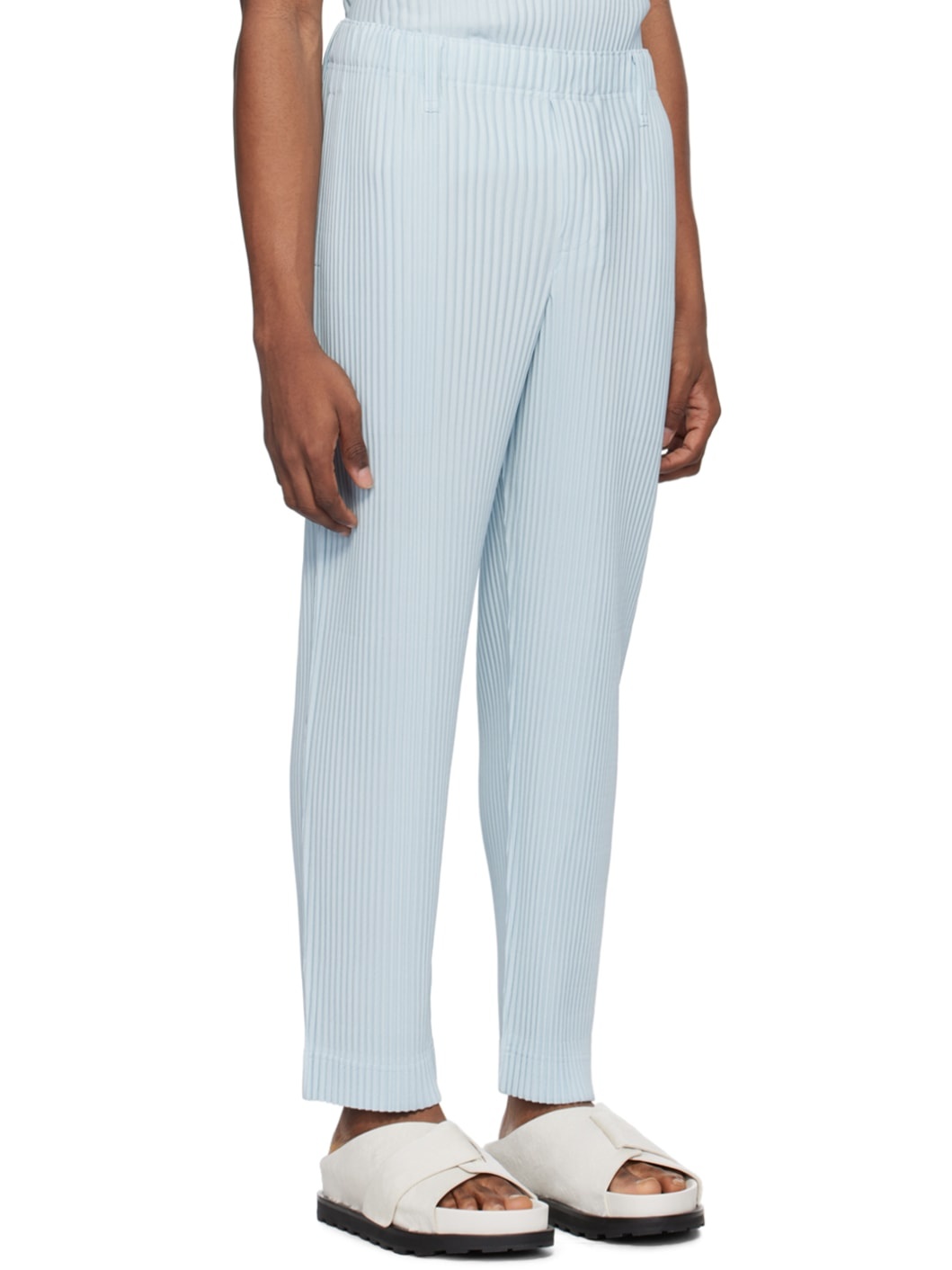 Blue Color Pleats Trousers - 2