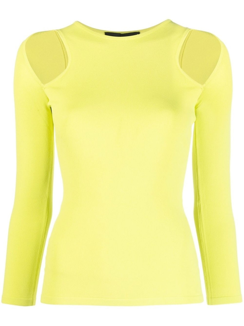 shoulder cut-out knit top 1