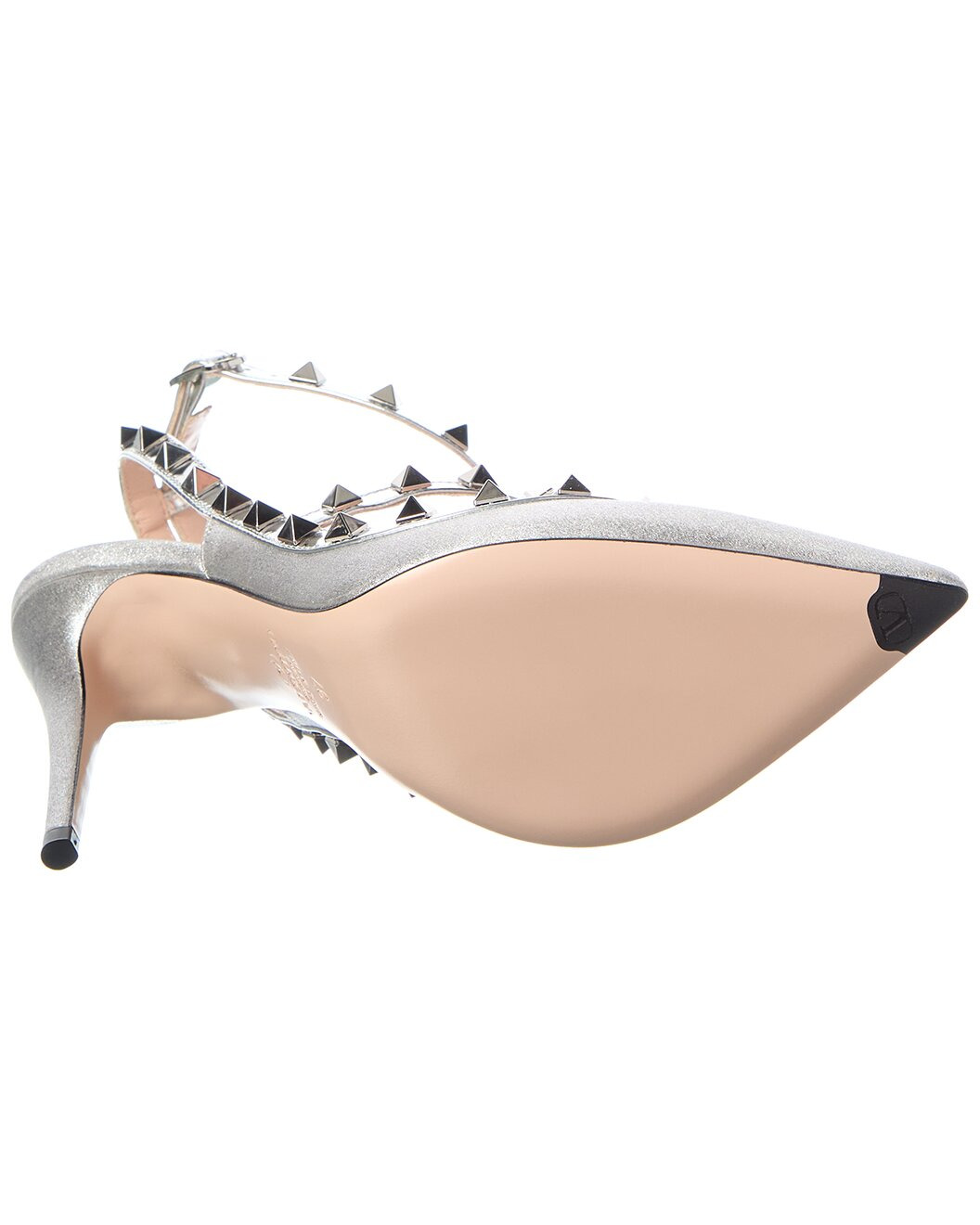 Valentino Rockstud Caged 100 Leather-Trim Pump - 4