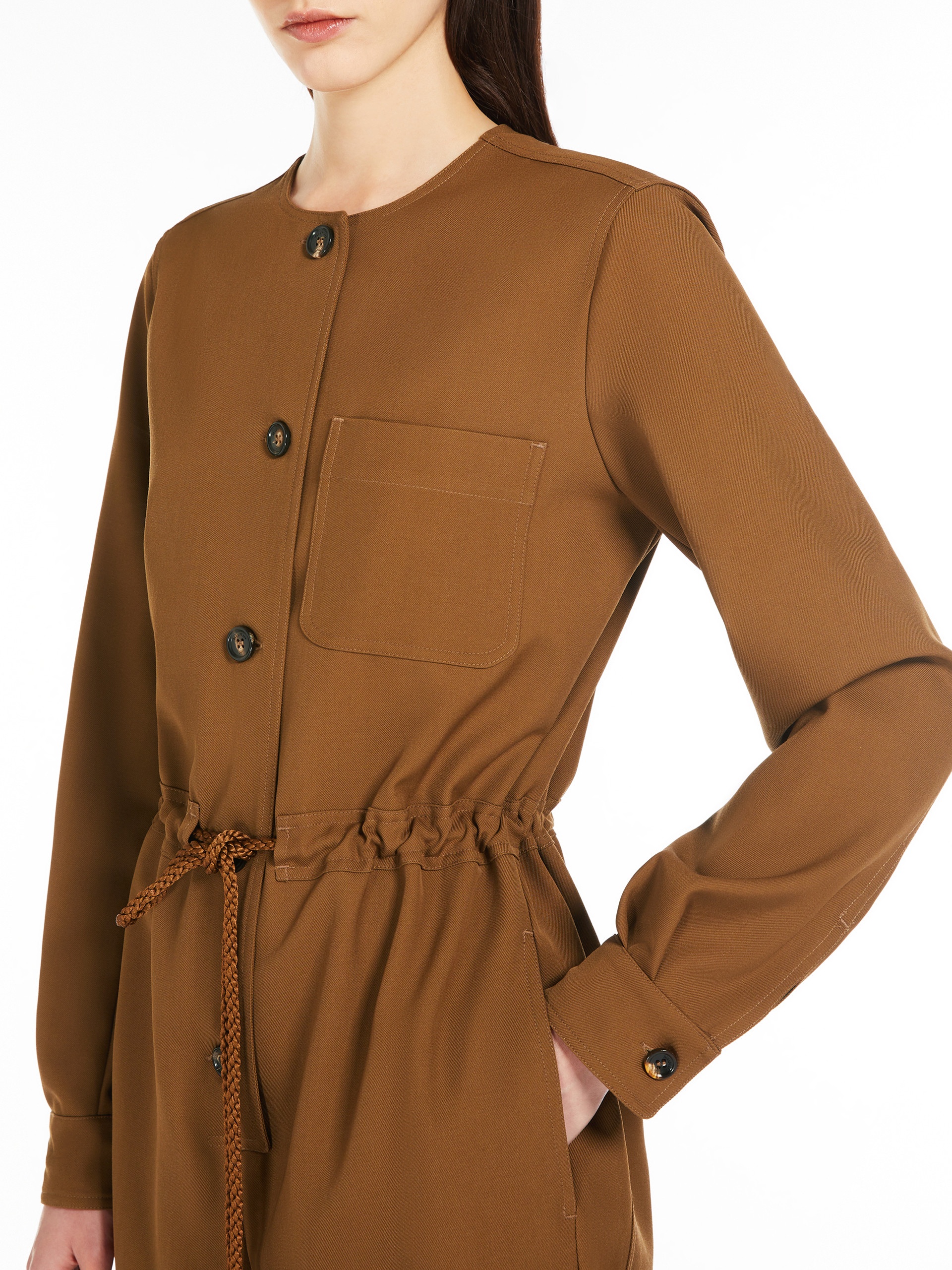 MAINE Gabardine wool short jumpsuit - 5