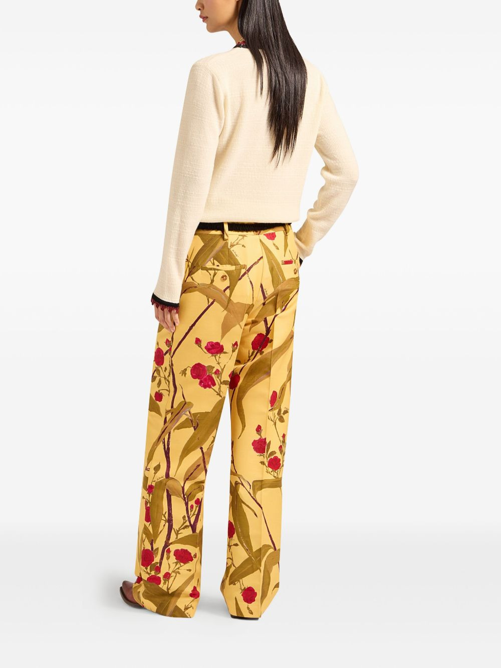Let Loose floral-print pleated trousers - 2