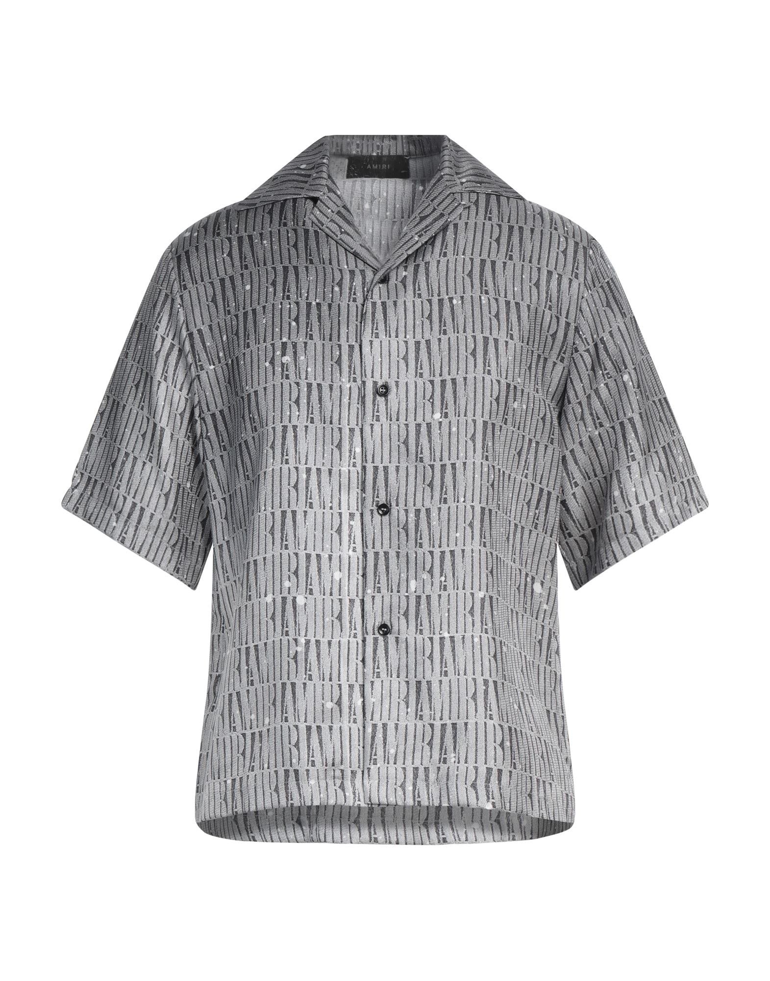 Grey Men's Patterned Shirt - 1