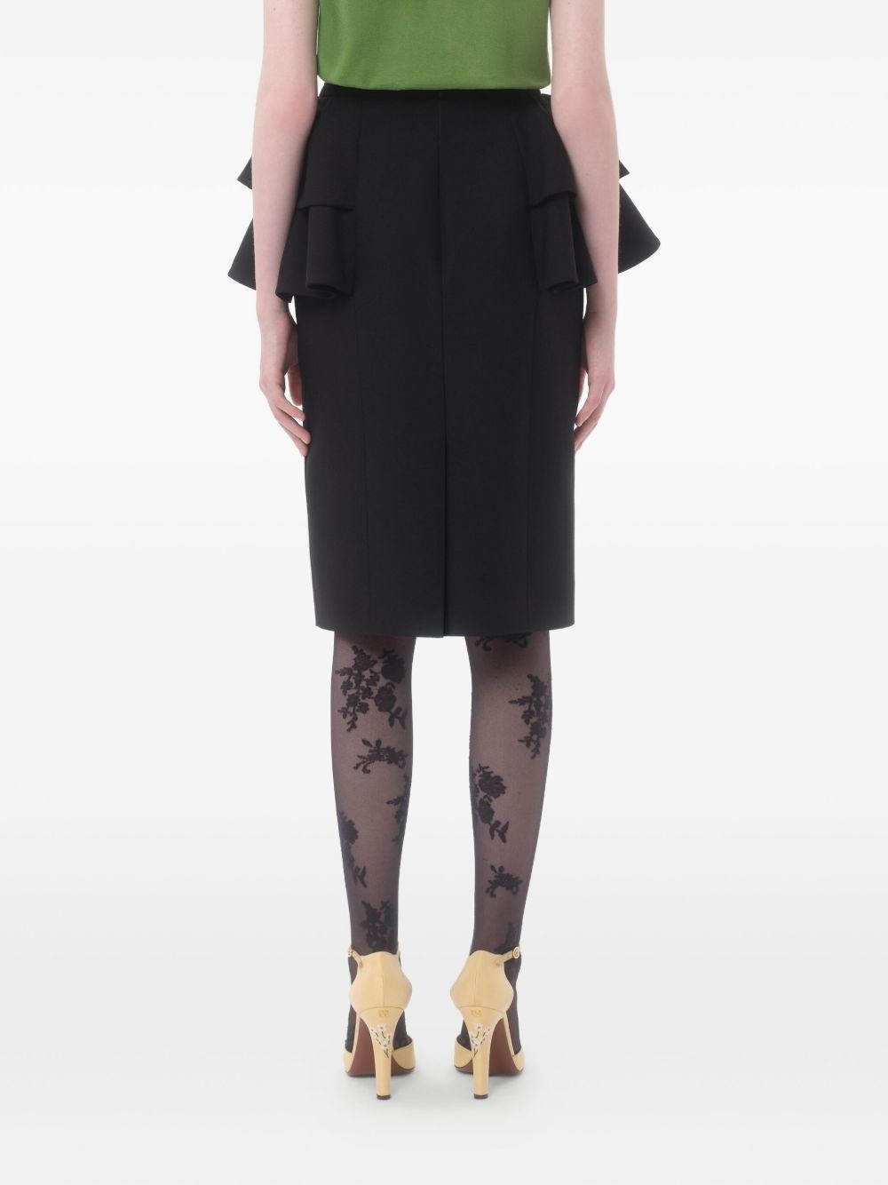Wool and silk midi skirt - 5