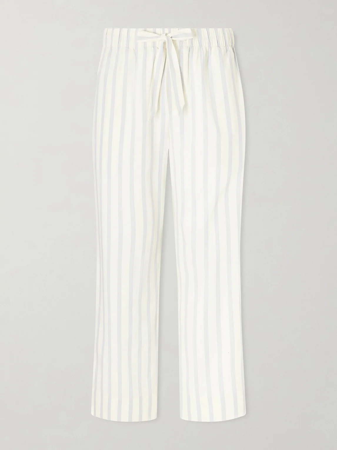 Straight-Leg Striped Organic Cotton-Poplin Pyjama Trousers - 1