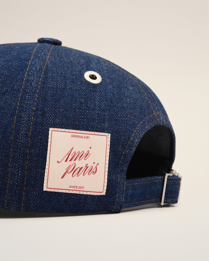 BLUE DENIM AMI PARIS SIDE PATCH CAP 3