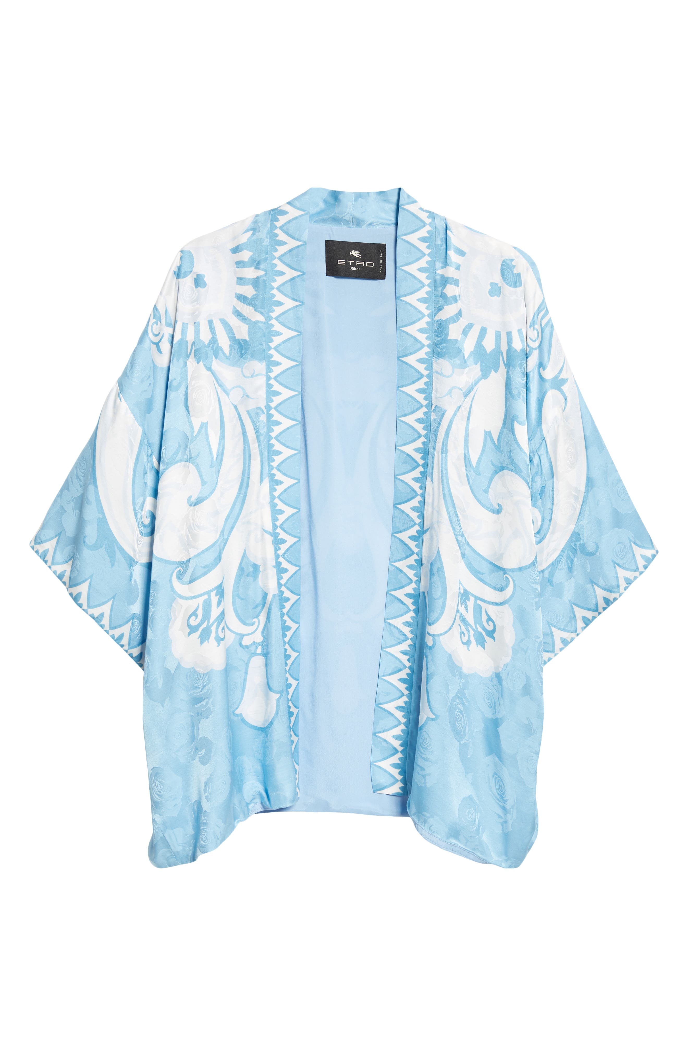 Etro Floral Paisley Print Open Front Jacket in Stampa F.do Viola at Nordstrom - 6