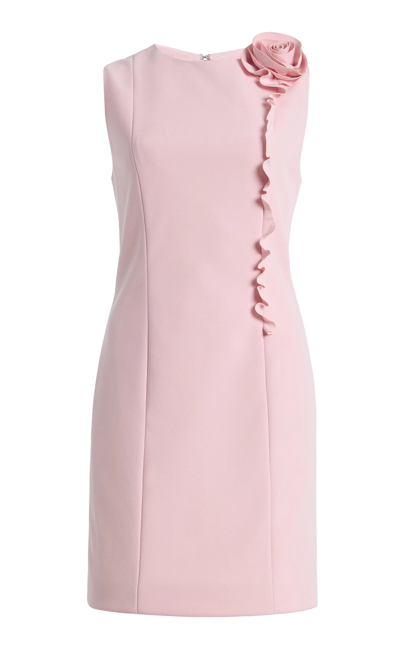 Flower Crepe Mini Dress pink - 1