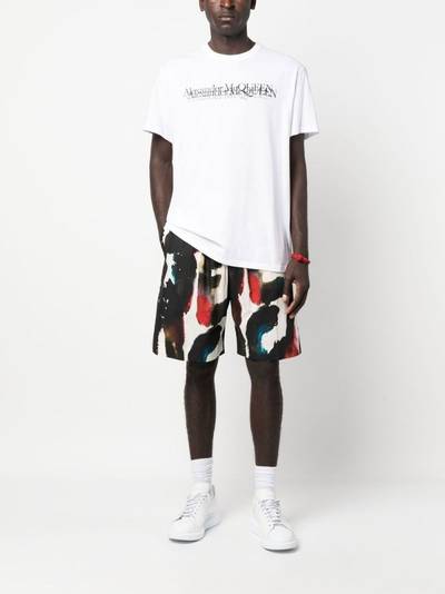 Alexander McQueen logo-print straight-leg shorts outlook
