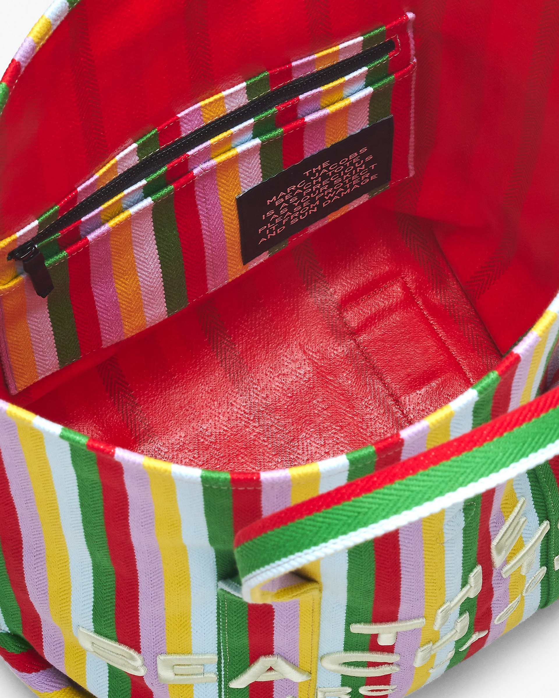 THE STRIPED JACQUARD BEACH TOTE BAG - 7