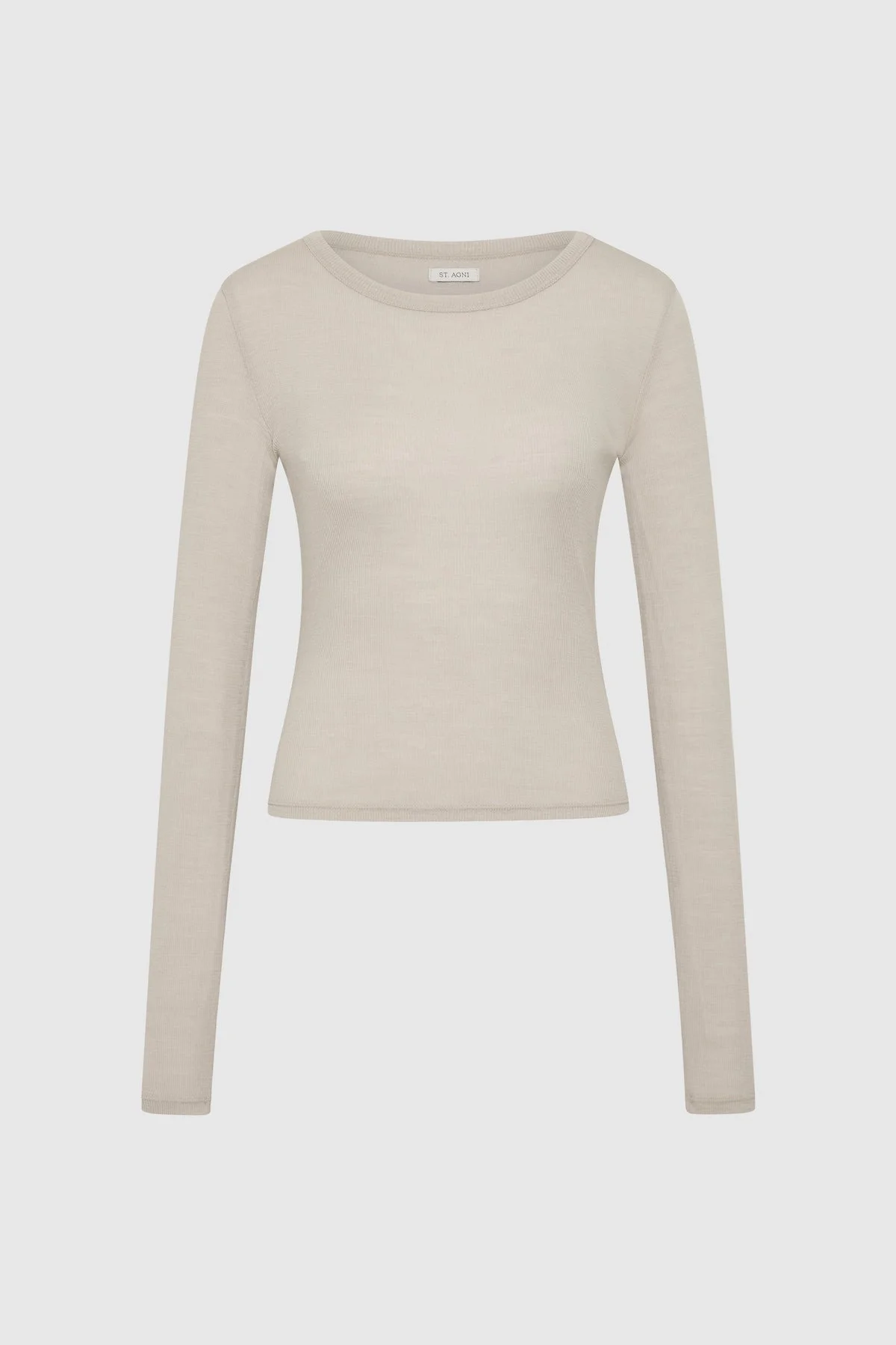 Baby Wool Long Sleeve Top - Soft Ash - 1
