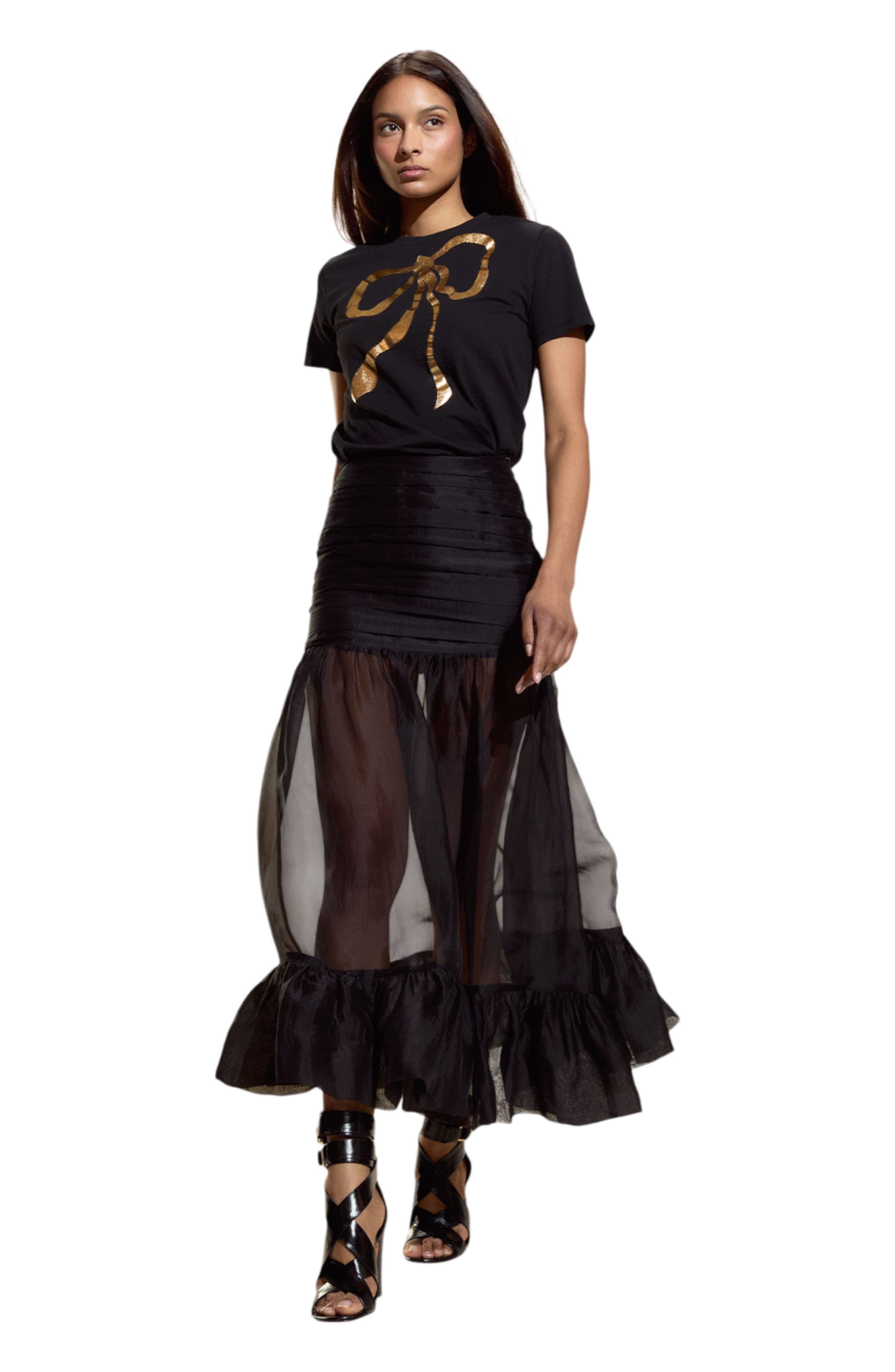 Cynthia Rowley Serafina Silk Skirt in Black at Nordstrom - 1