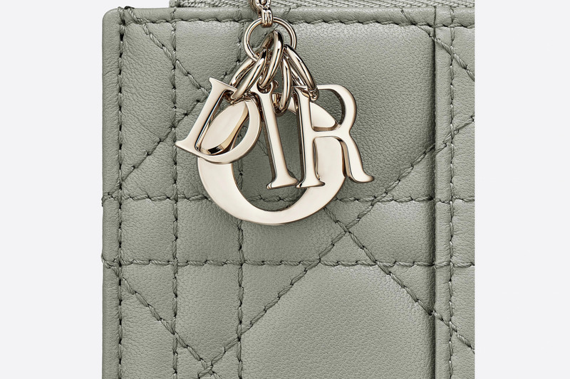 Large Lady Dior Zip Long Wallet 3