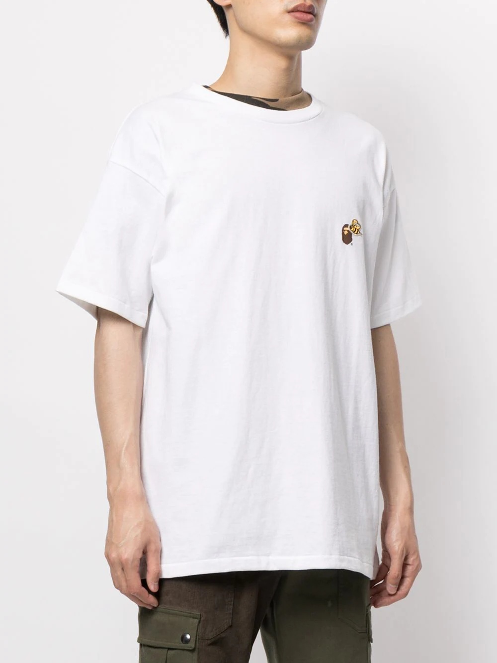 x BAPE logo-print cotton T-shirt - 3