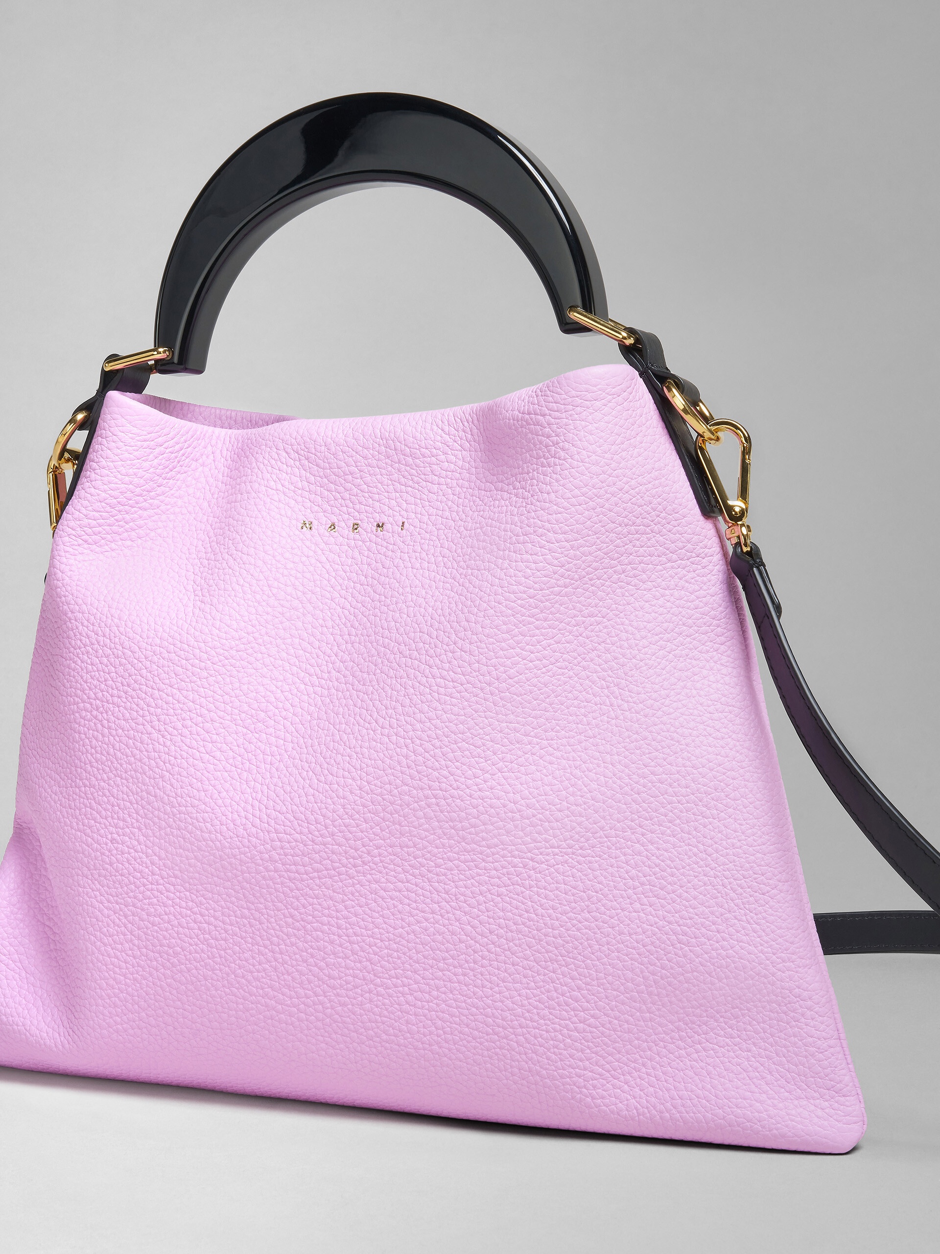 VENICE SMALL BAG IN PINK LEATHER - 5
