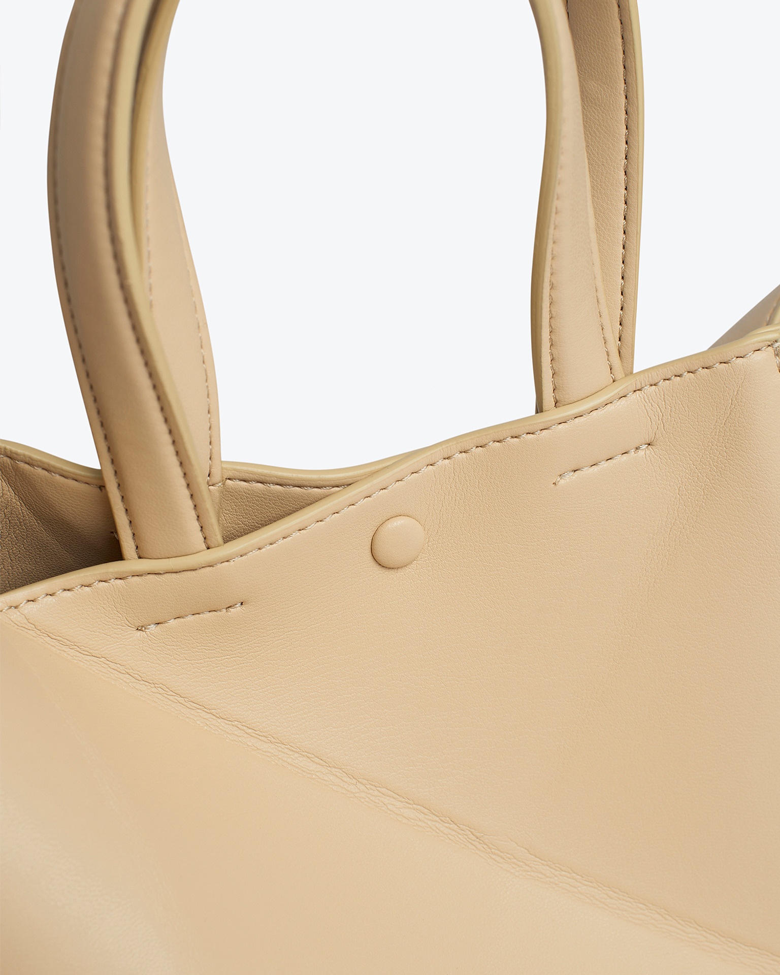 THE ORIGAMI MINI - Alt-nappa tote - Almond - 4