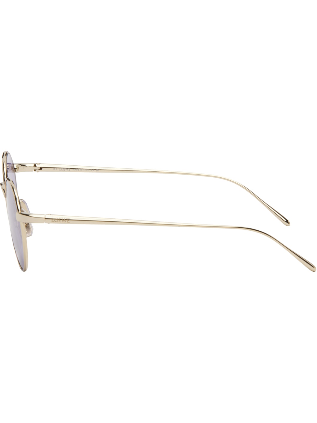 Gold Groove Round Sunglasses - 3