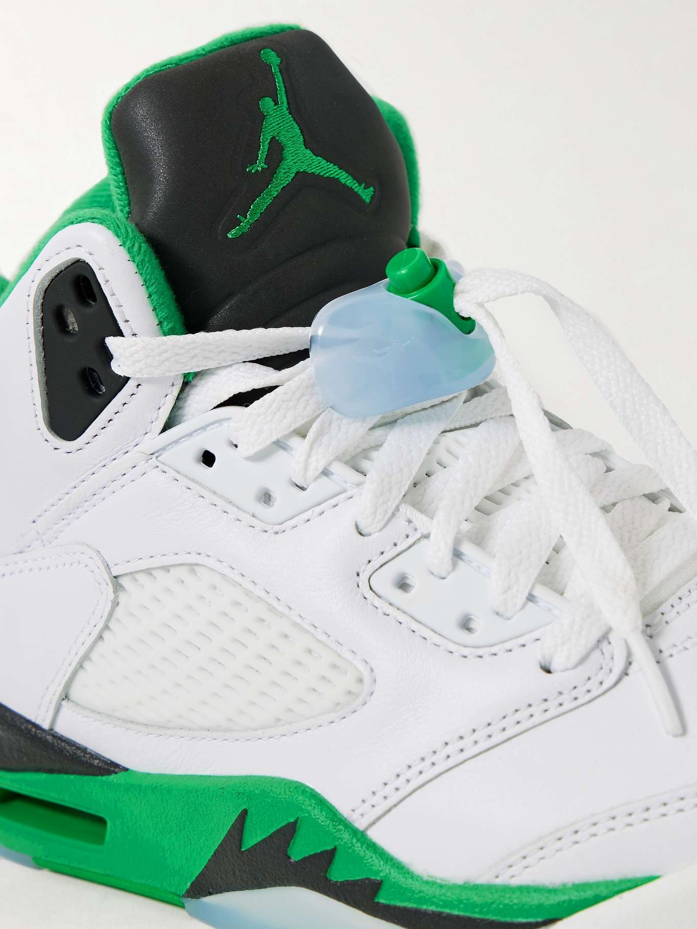 Air Jordan 5 Retro rubber-trimmed leather high-top sneakers - 4