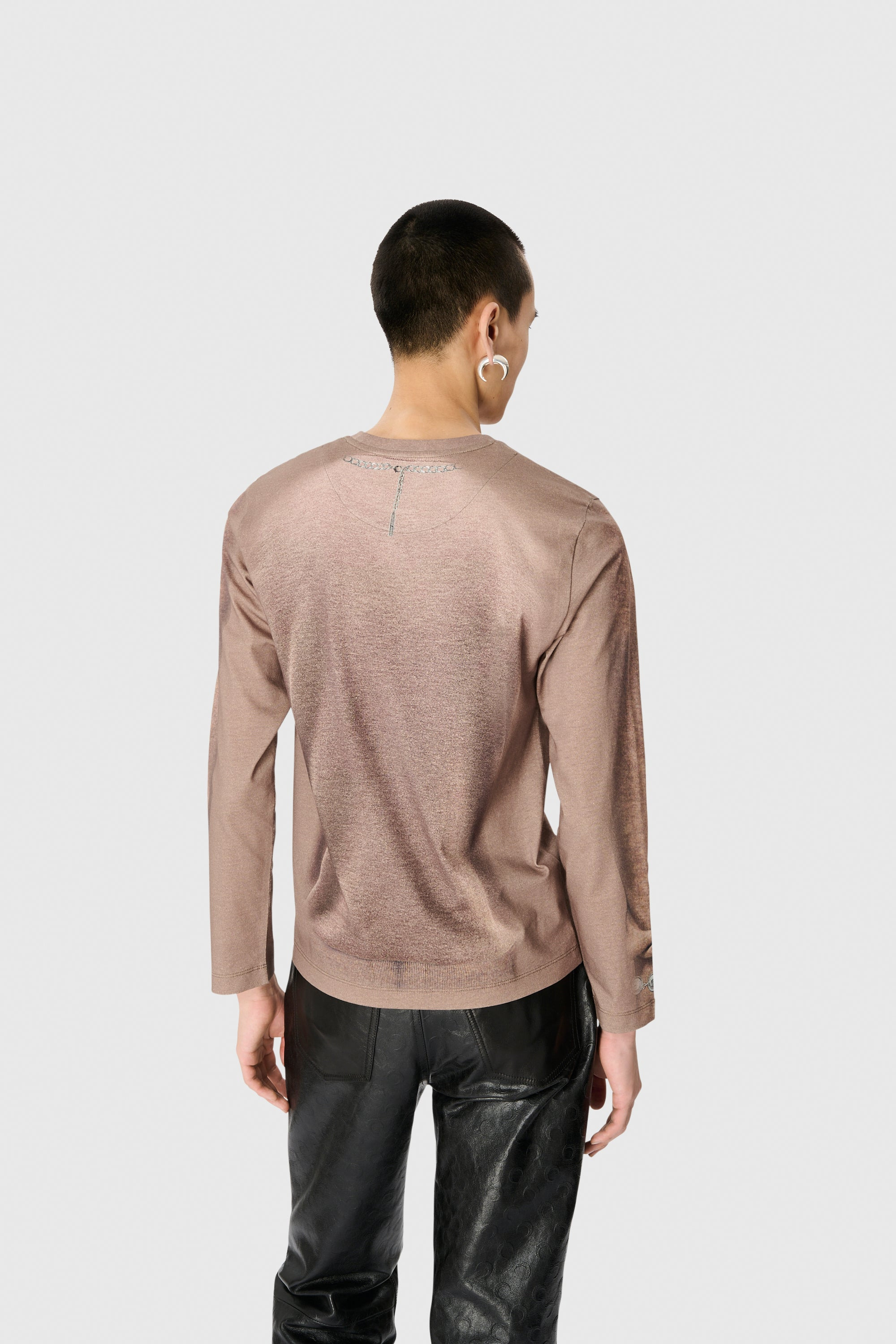Trompe-L’Œil Knit Jersey Ls T-Shirt - 4