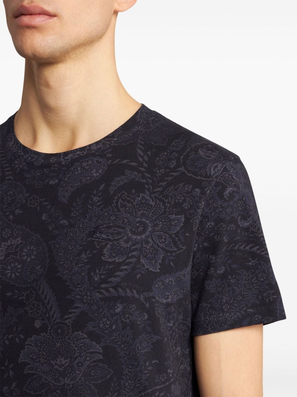 paisley-print jersey T-shirt - 4