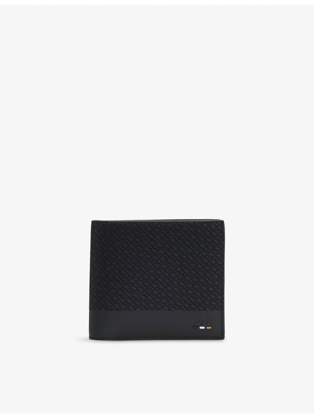 Embossed 4-Card Slot Leather Wallet - 1