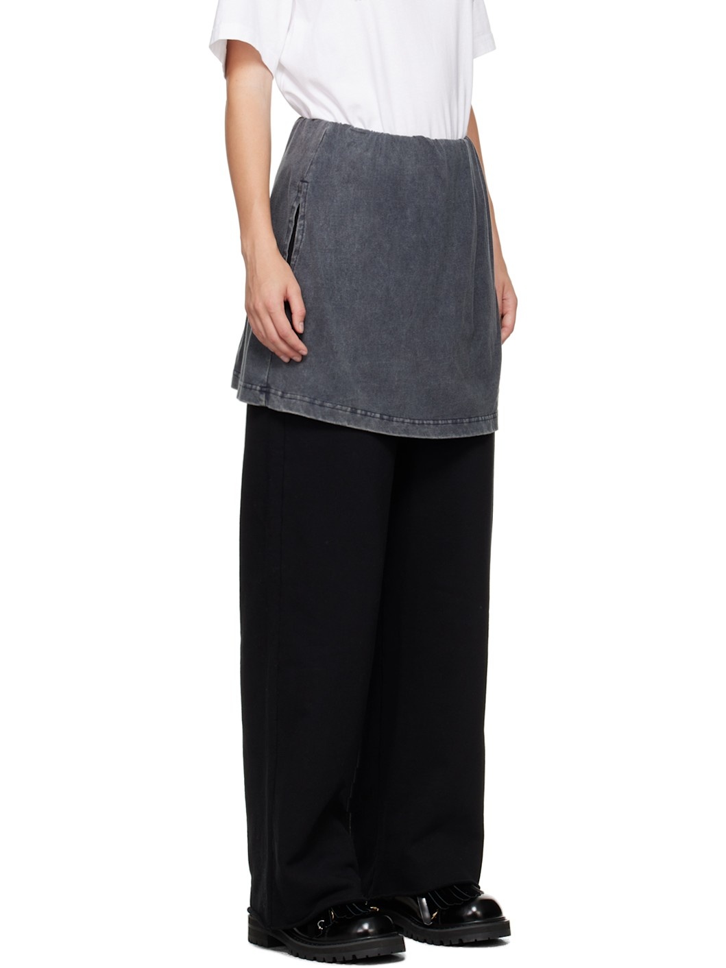 Black Layered Lounge Pants - 2