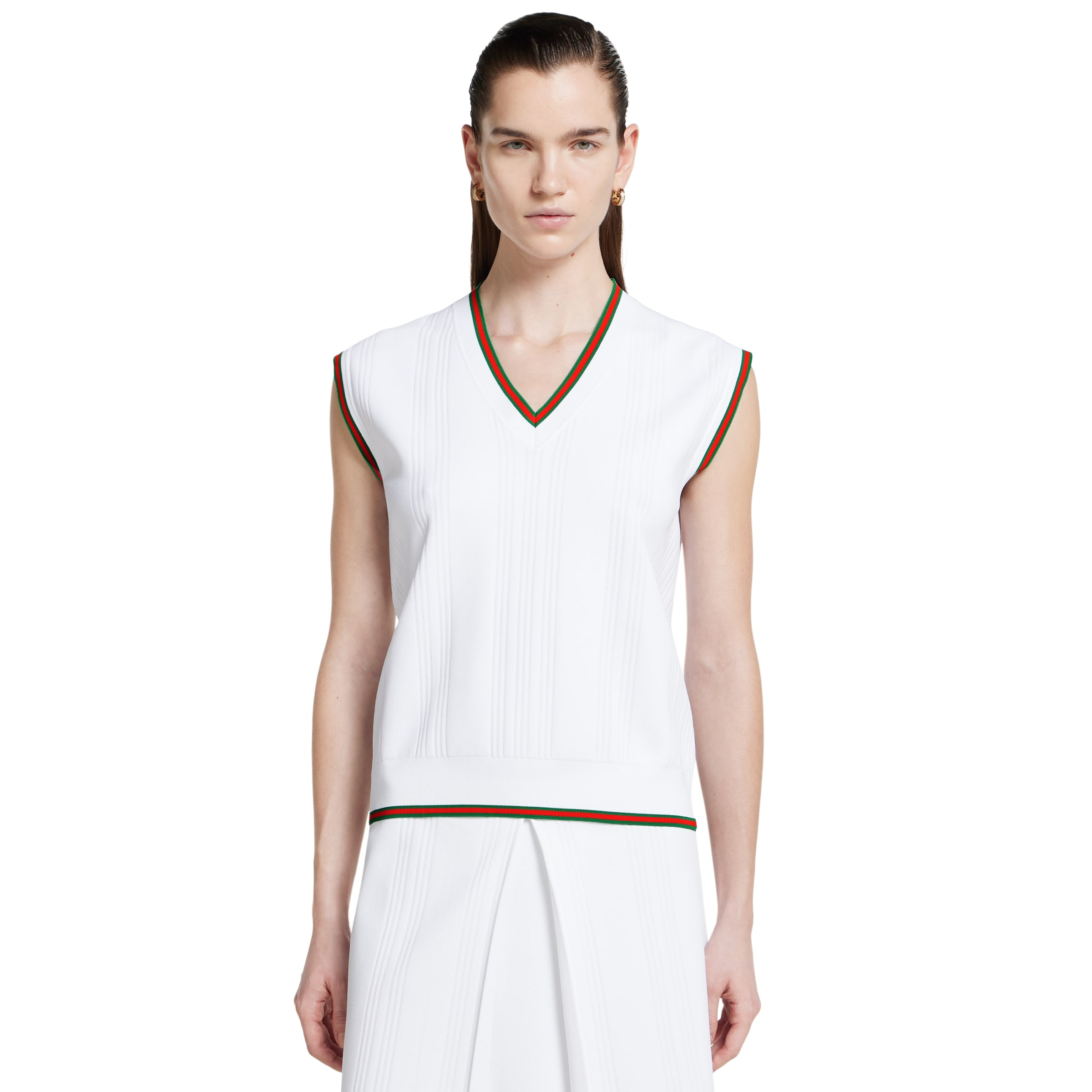 Stretch viscose vest top with Web - 3