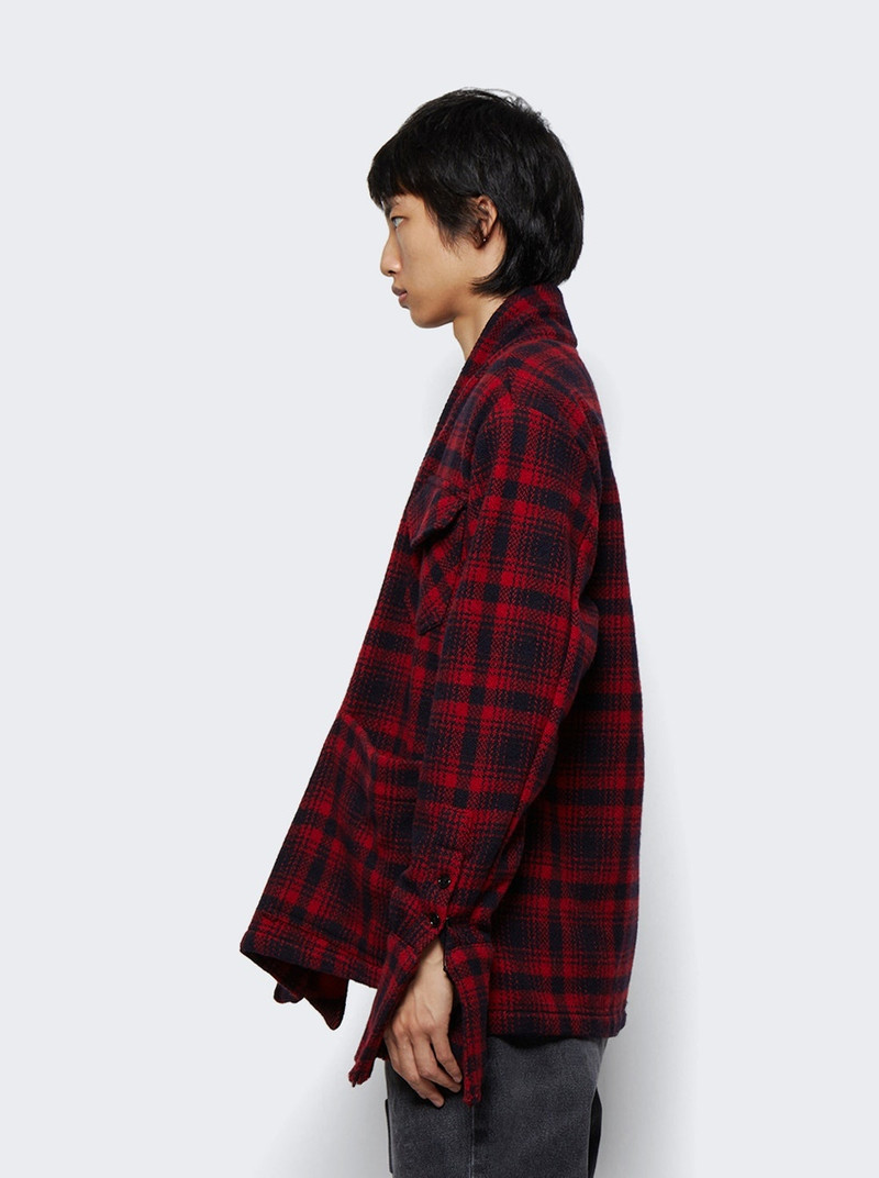 Buffalo/Reindeer GL1 Knit Wool Jacket Red Plaid 4