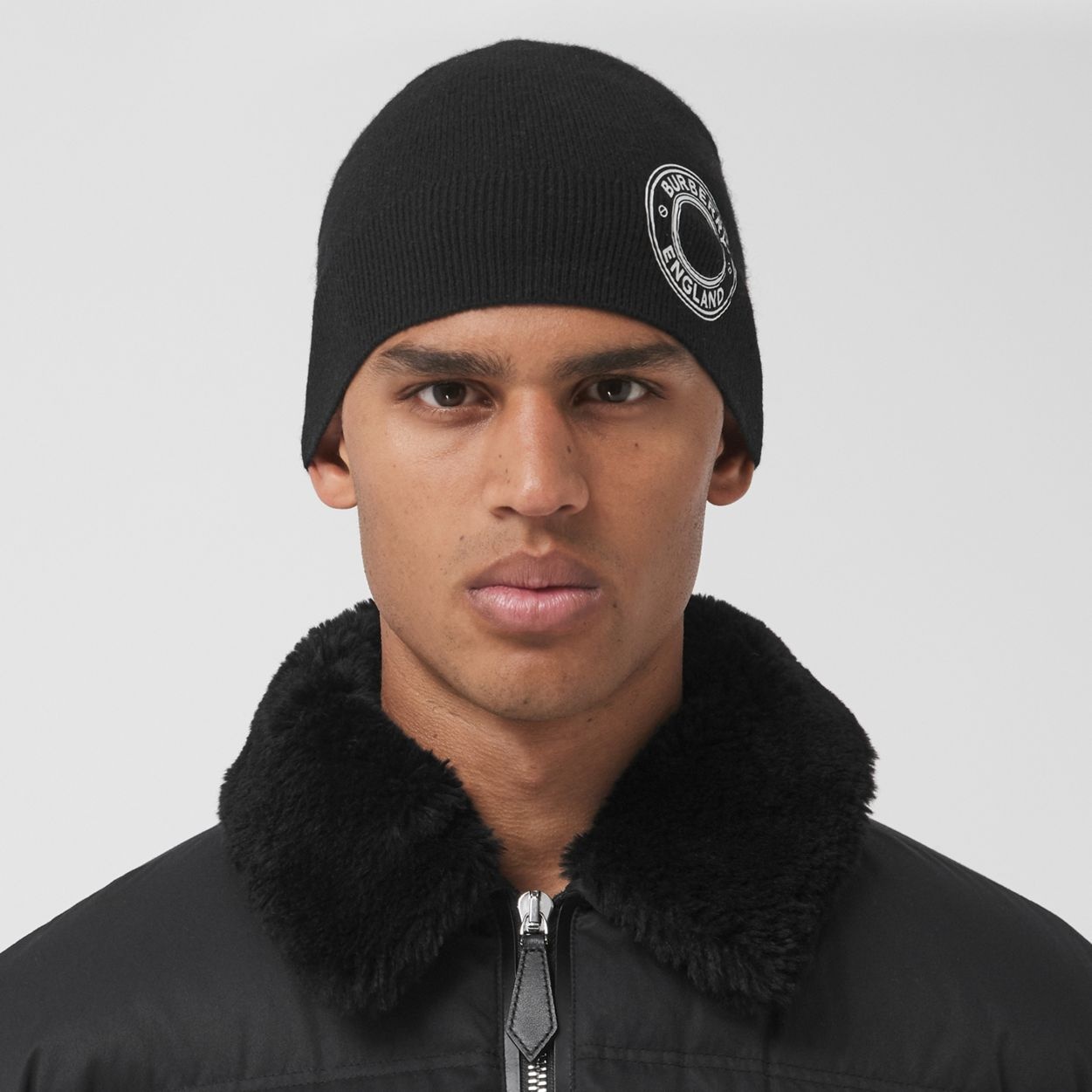 Logo Graphic Cashmere Blend Beanie - 4