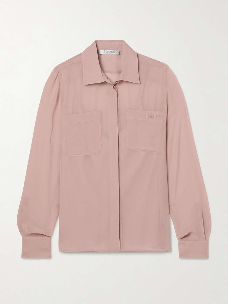 Ercole silk-georgette shirt 1
