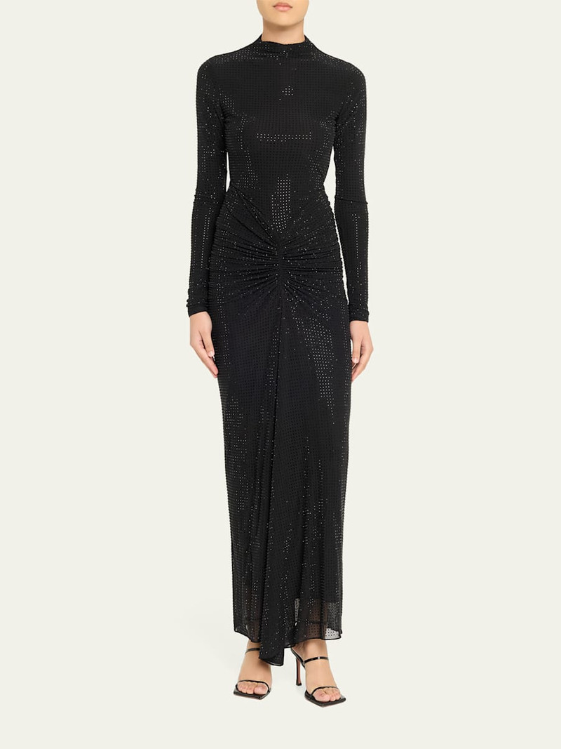 RONNY KOBO Zelda Embellished Mock-Neck Dress outlook