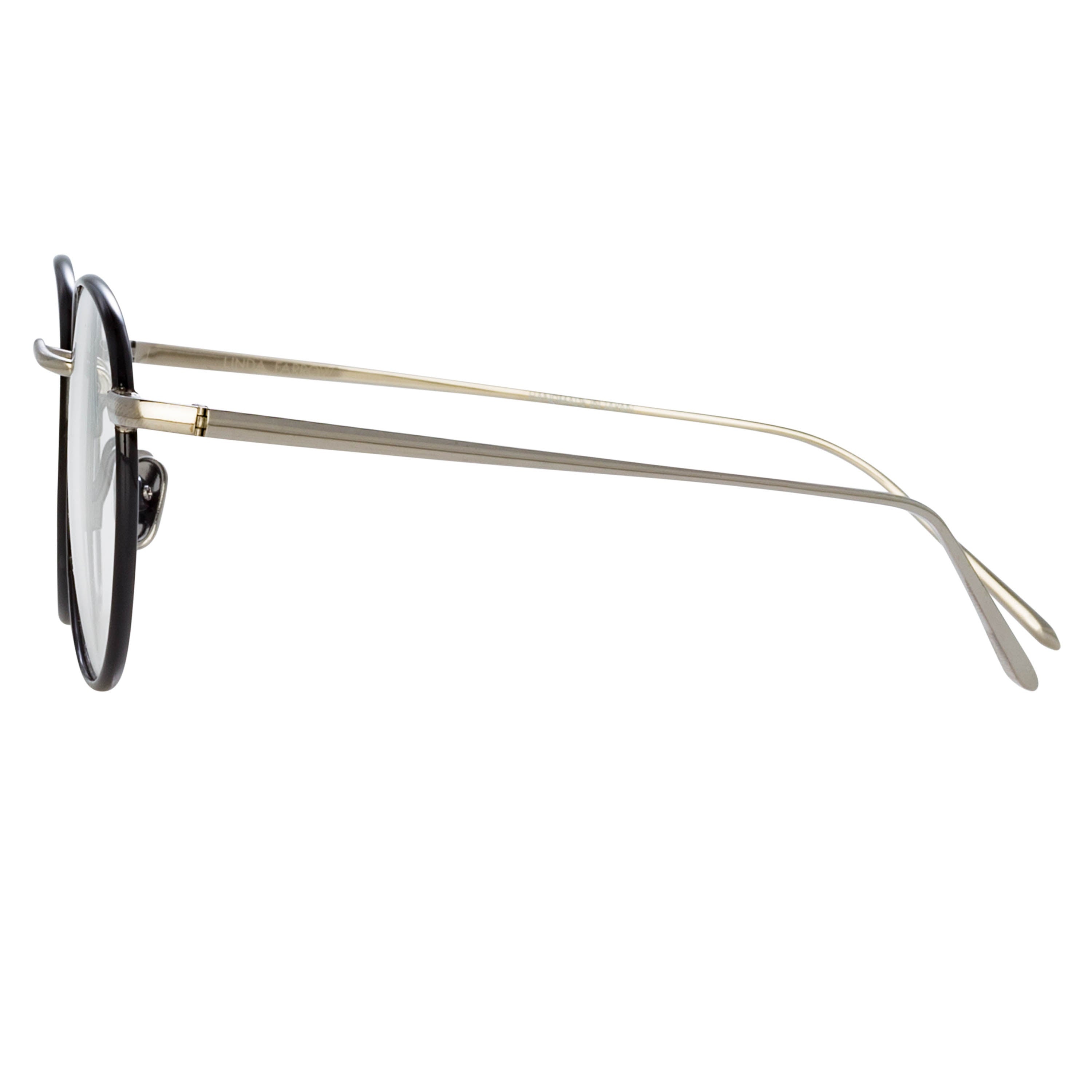 THE HARRISON | OVAL OPTICAL FRAME IN BLACK AND WHITE GOLD (C2) - 3