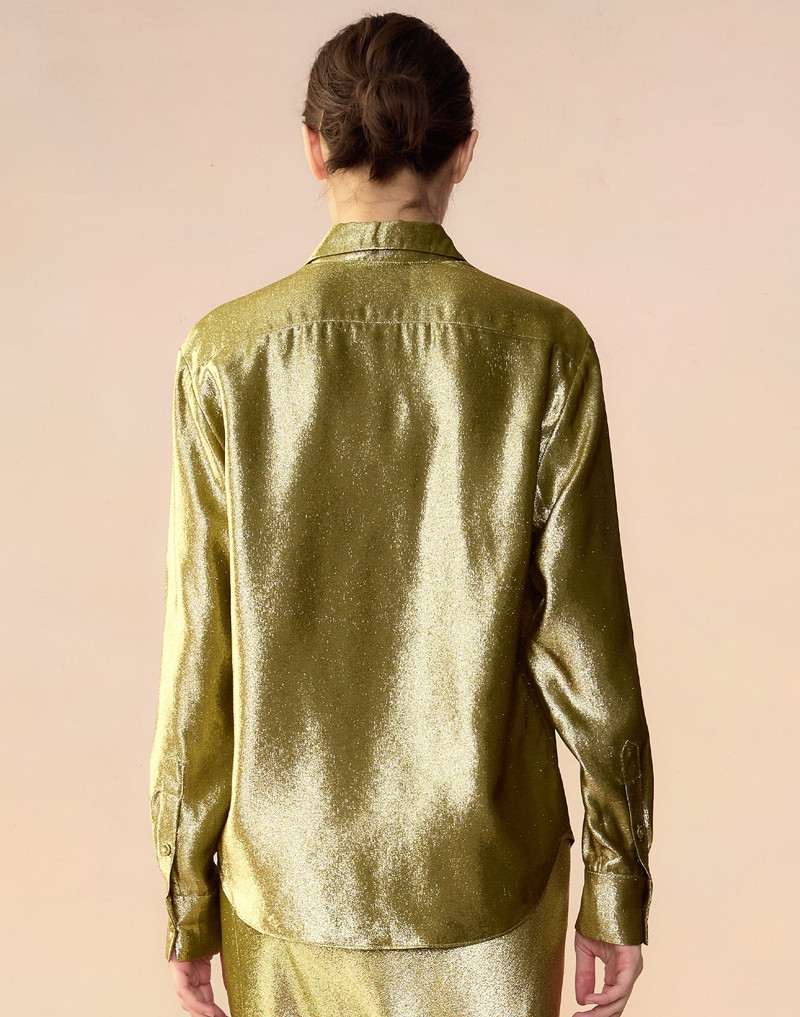 Liquid Gold Lamé Shirt 10