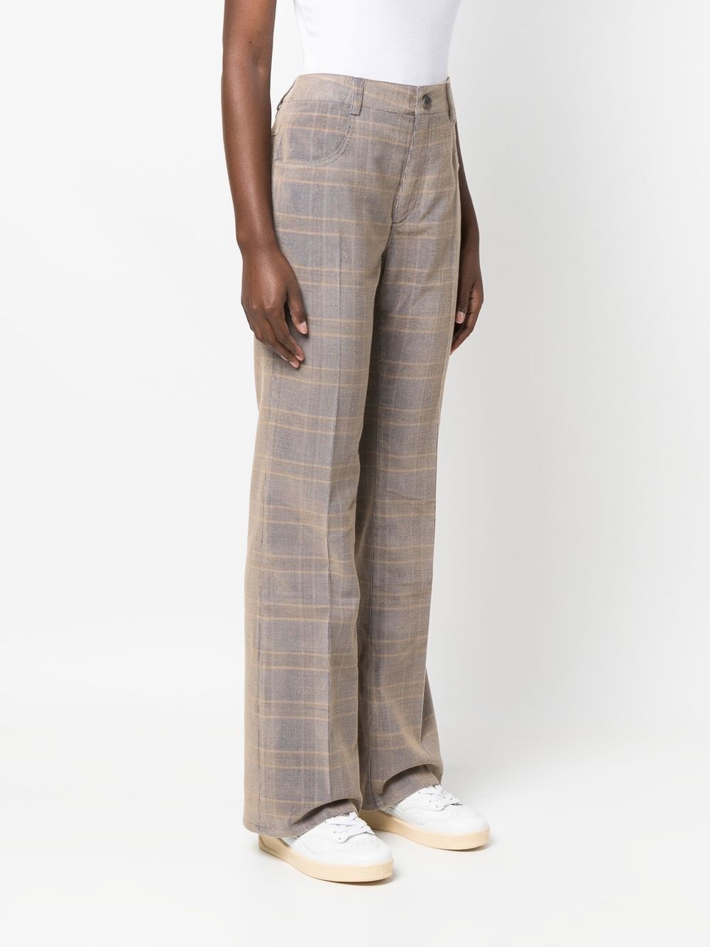high-waisted flared pants - 3