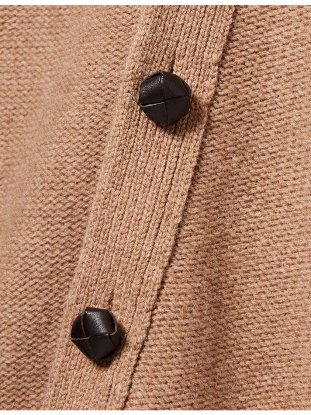 V-Neck Knitted Wool Cardigan - 6