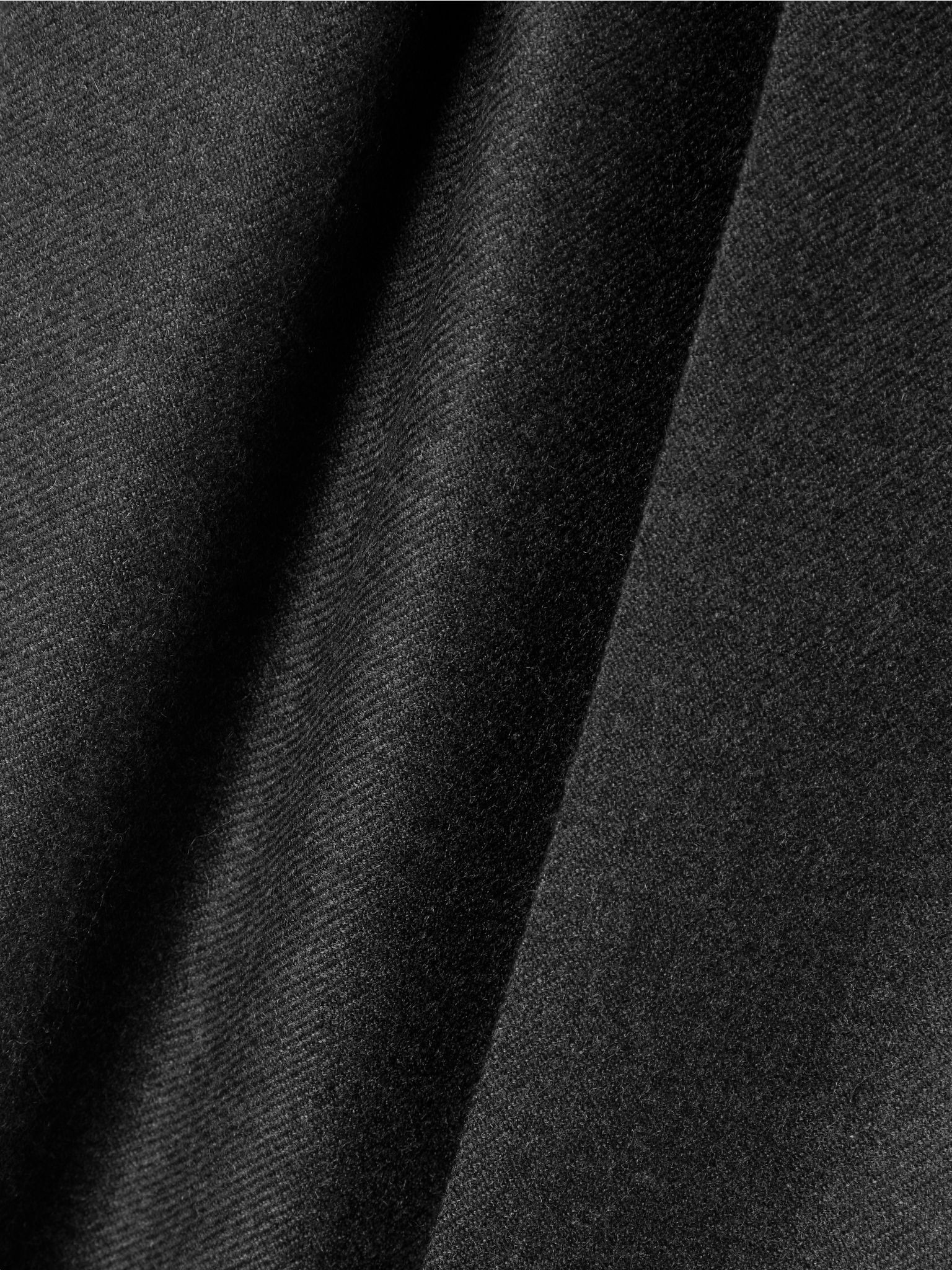 Pleated cashmere-twill wide-leg pants Dark gray - 4