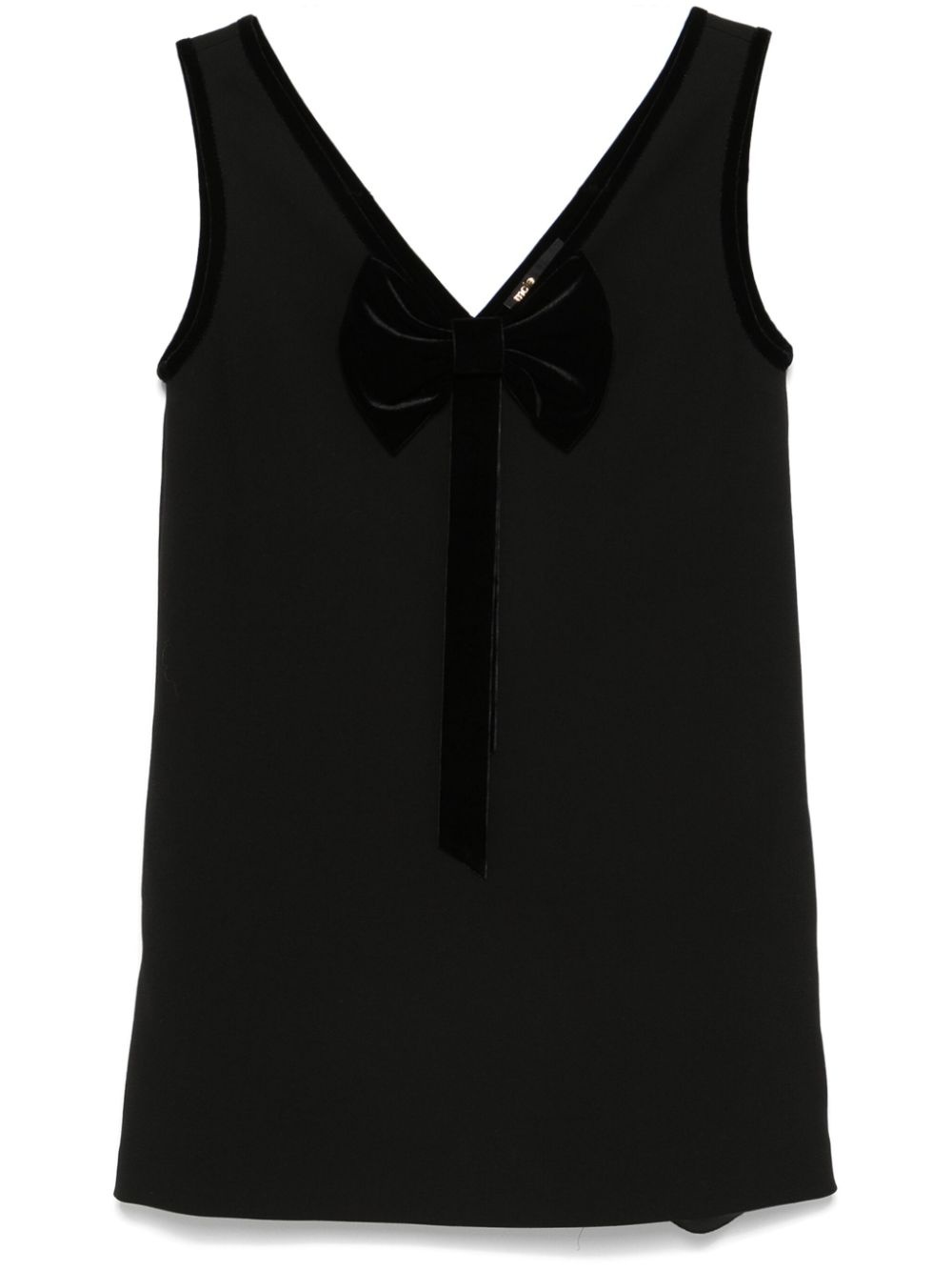 velvet-collar pinafore dress - 1