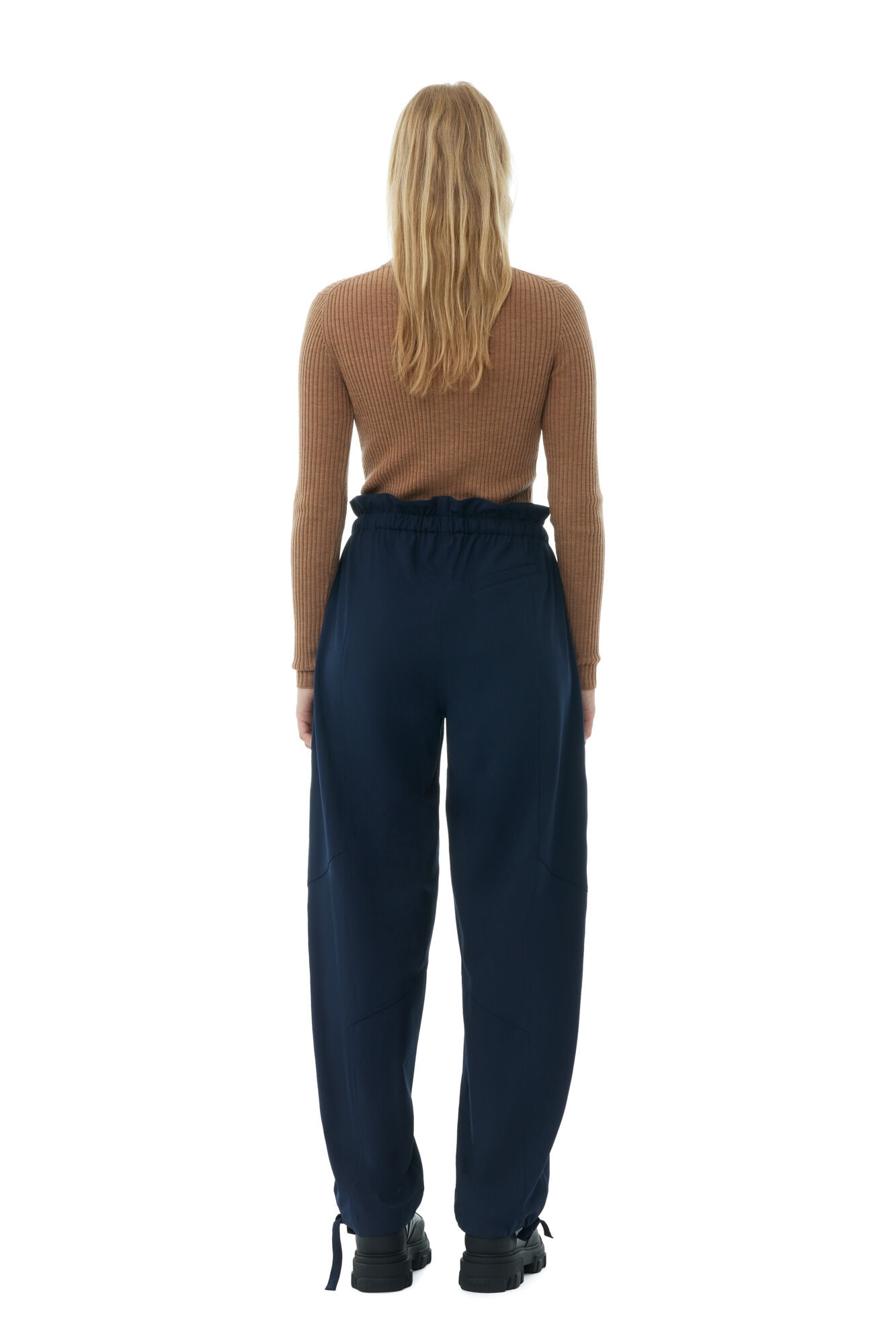 BLUE LIGHT ELASTICATED WAIST PANTS - 5