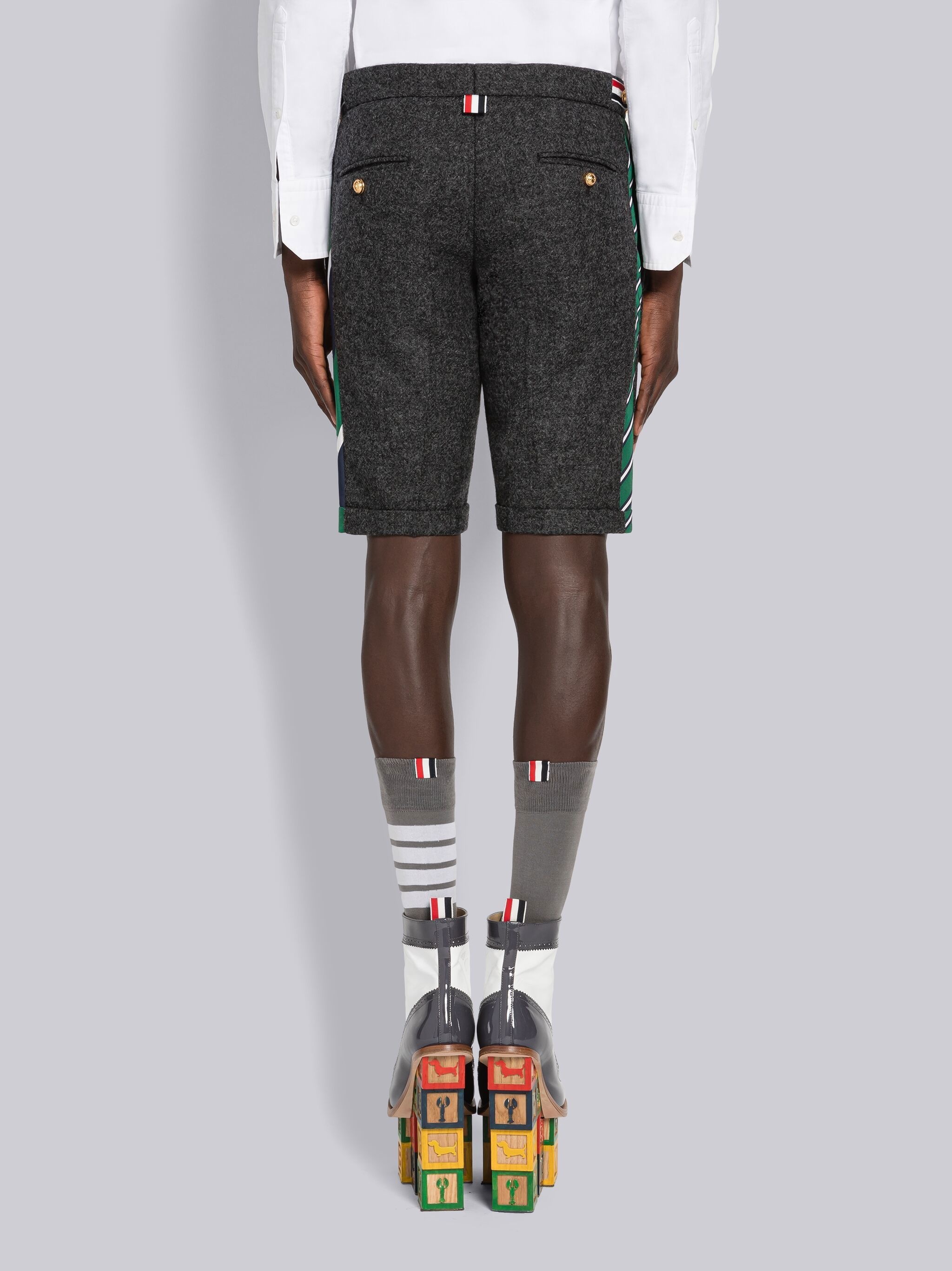 side-stripe tailored shorts - 3