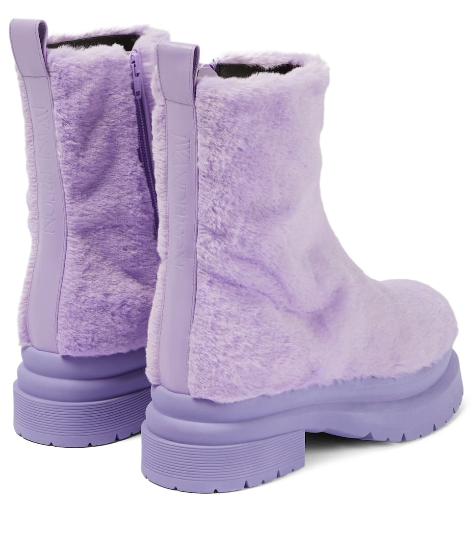 Faux fur ankle boots - 3