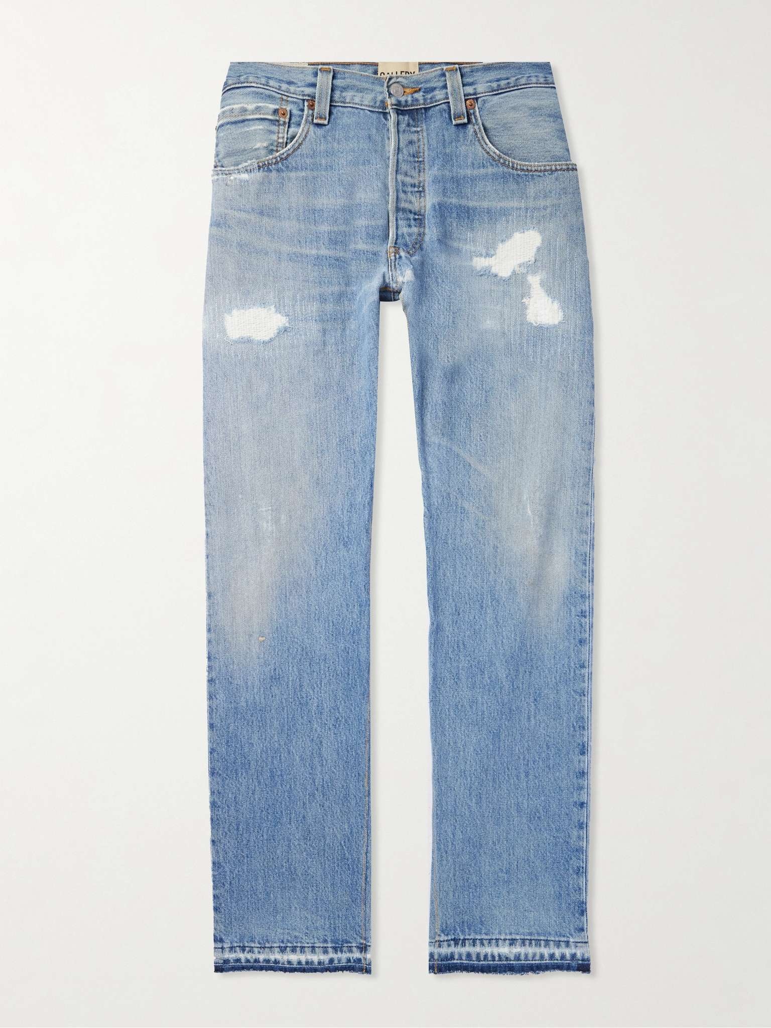 Straight-Leg Distressed Jeans - 1