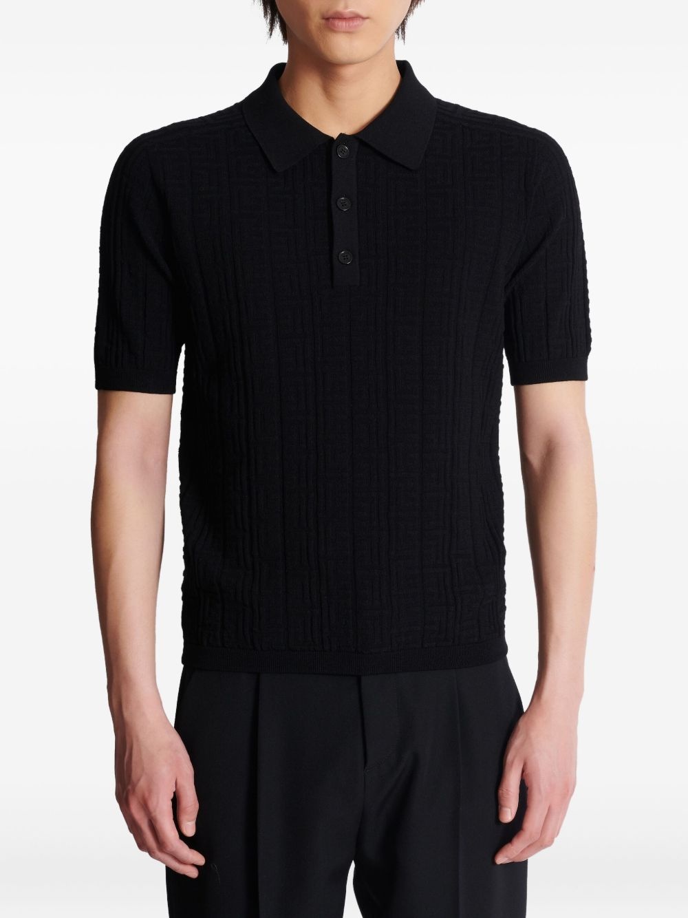 knitted polo shirt - 3